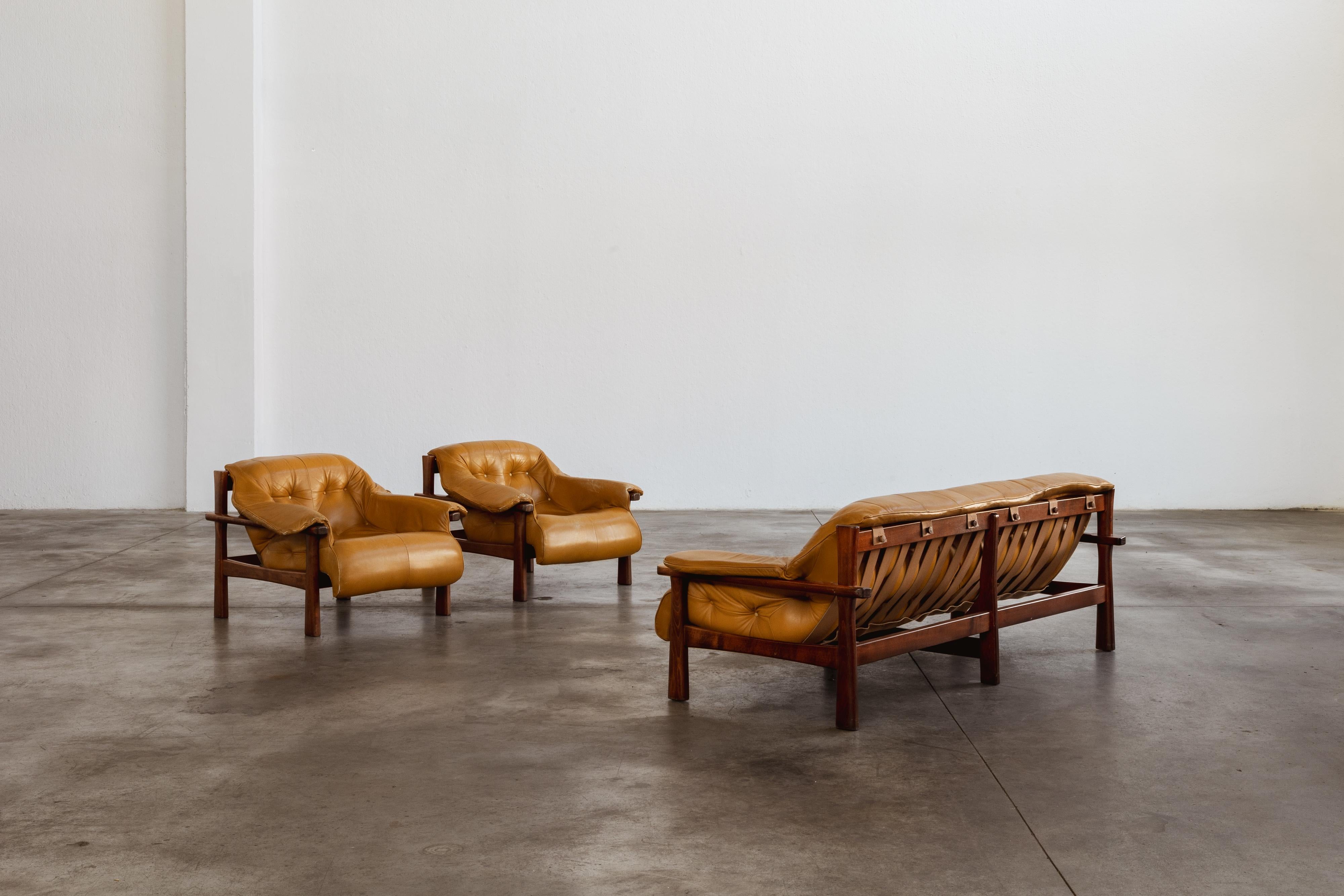 Late 20th Century Percival Lafer “MP-41” Living Room Set for Lafer MP, 1972, Set of 3 For Sale