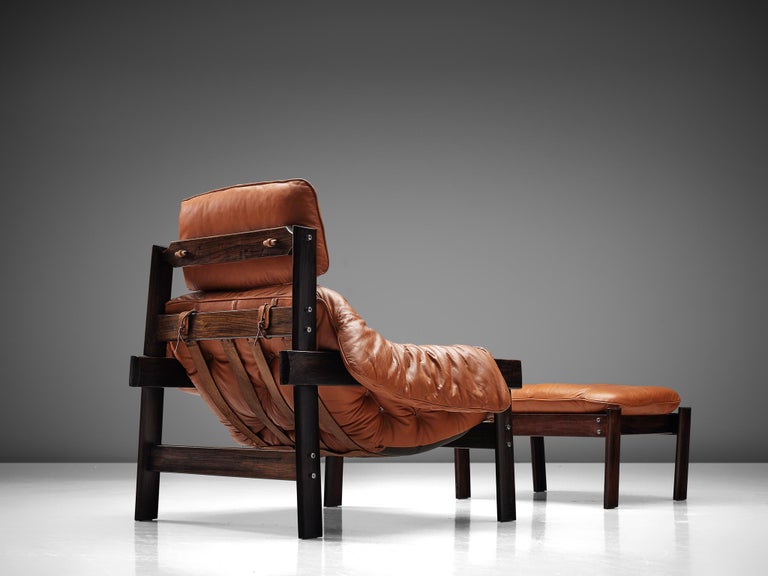 Percival Lafer 'MP-41' Lounge Chair with Ottoman in Leather 2