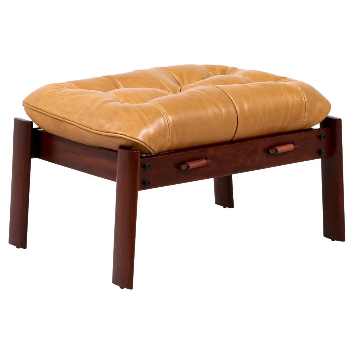 Percival Lafer MP-41 Series Brazilian Leather Stool