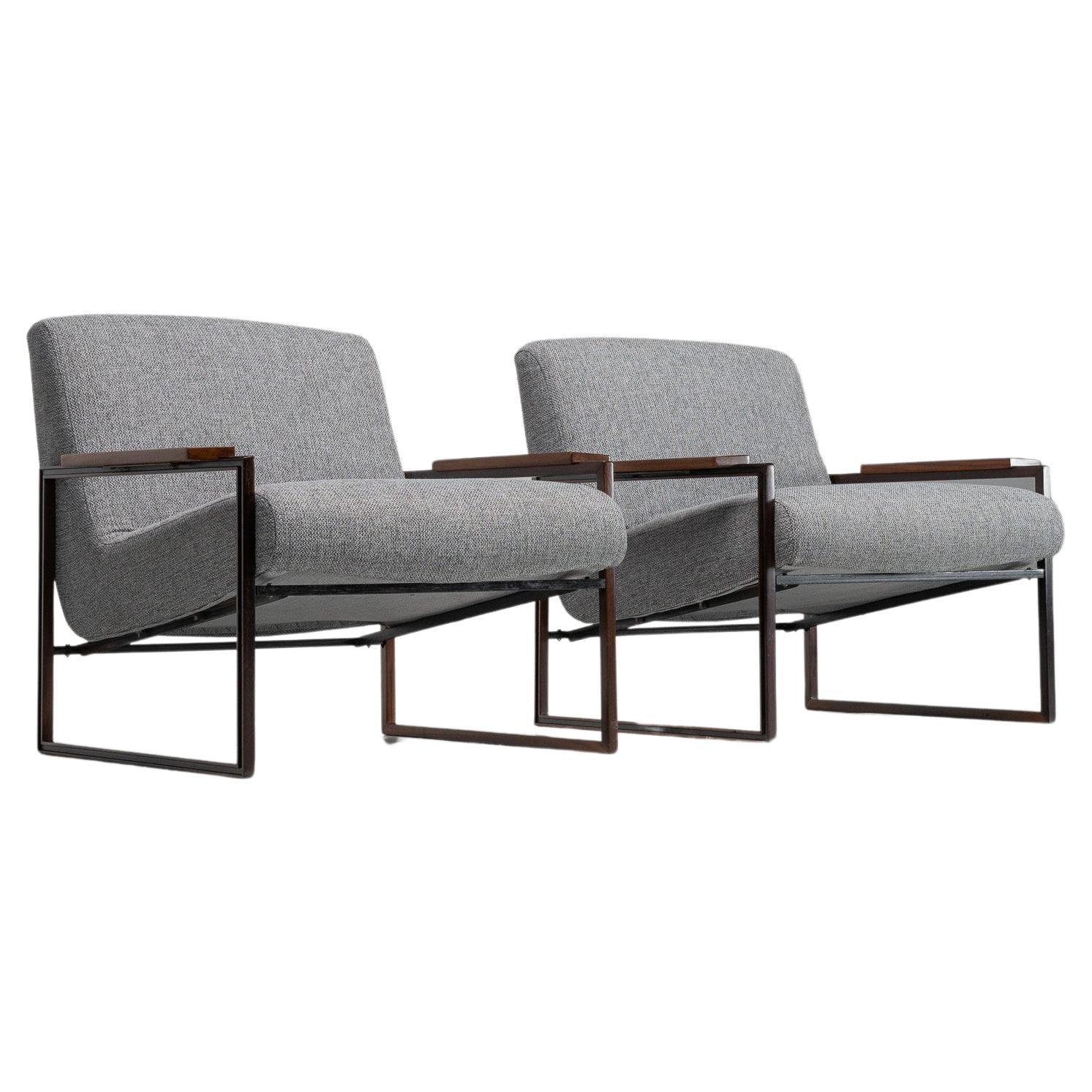 Percival Lafer Mp-5 lounge chairs pair Brazil 1961 For Sale