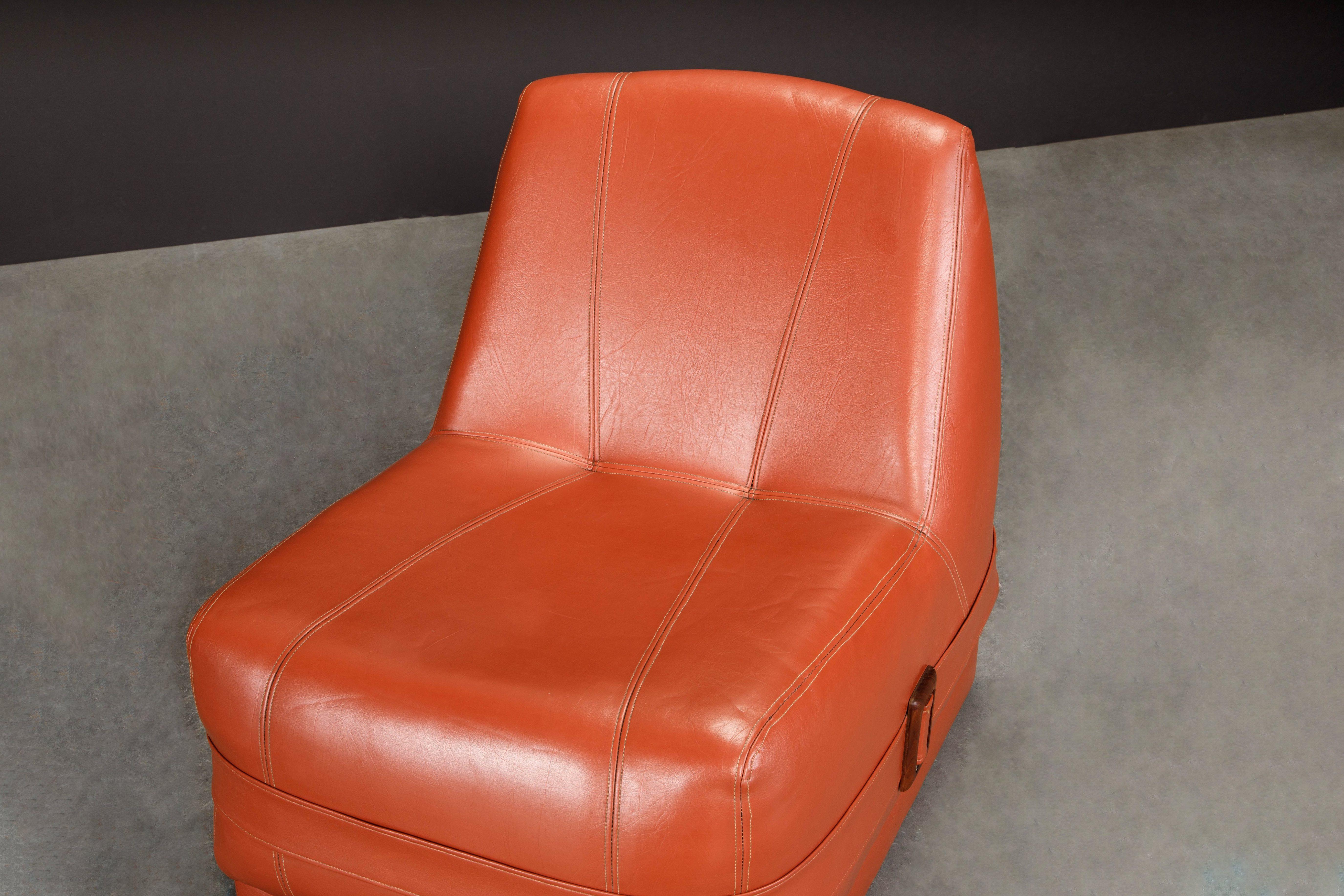 Percival Lafer MP-75 Lounge Chairs w Rosewood Buckles, 1970 Brazil, Set of Four For Sale 5