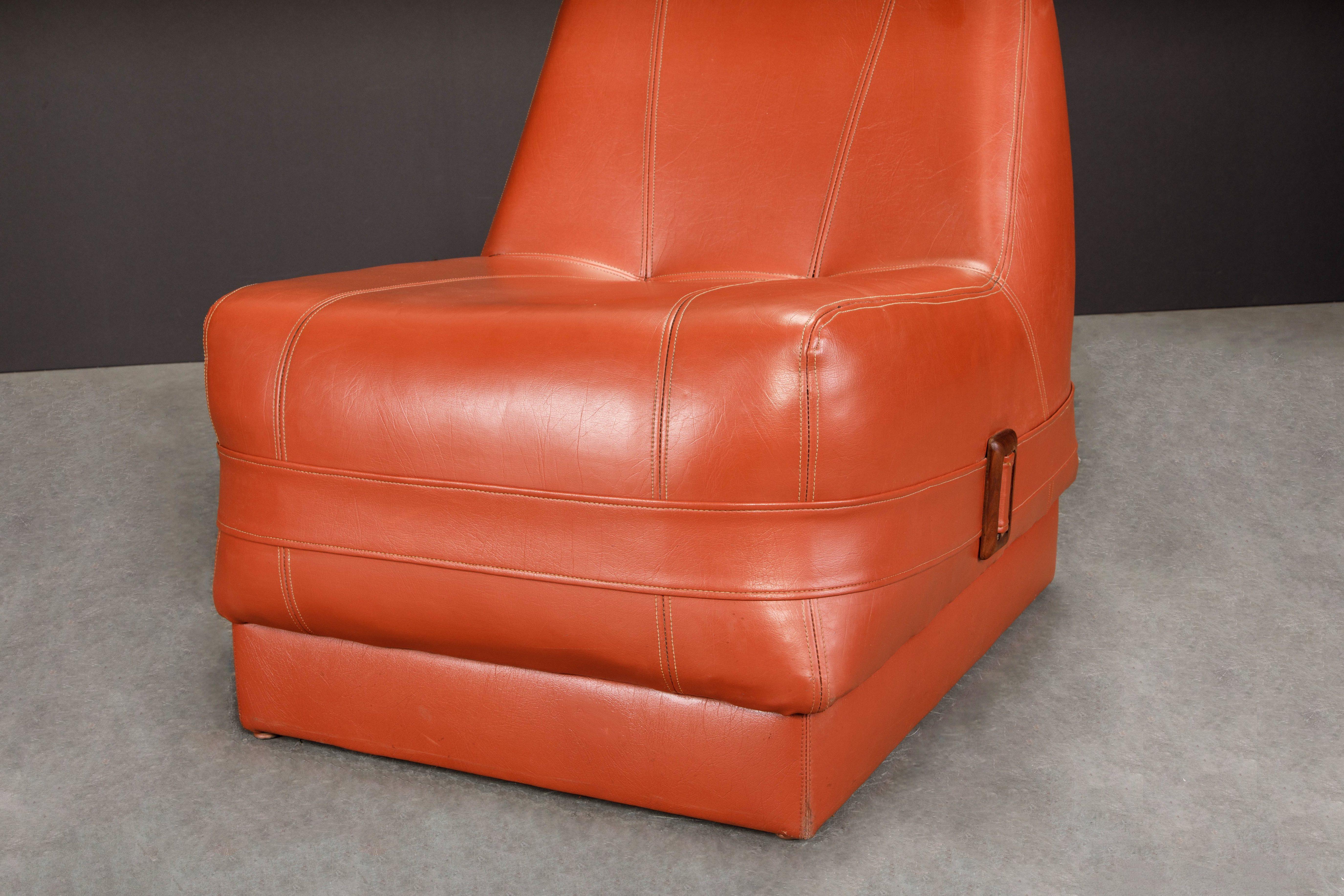 Percival Lafer MP-75 Lounge Chairs w Rosewood Buckles, 1970 Brazil, Set of Four For Sale 6