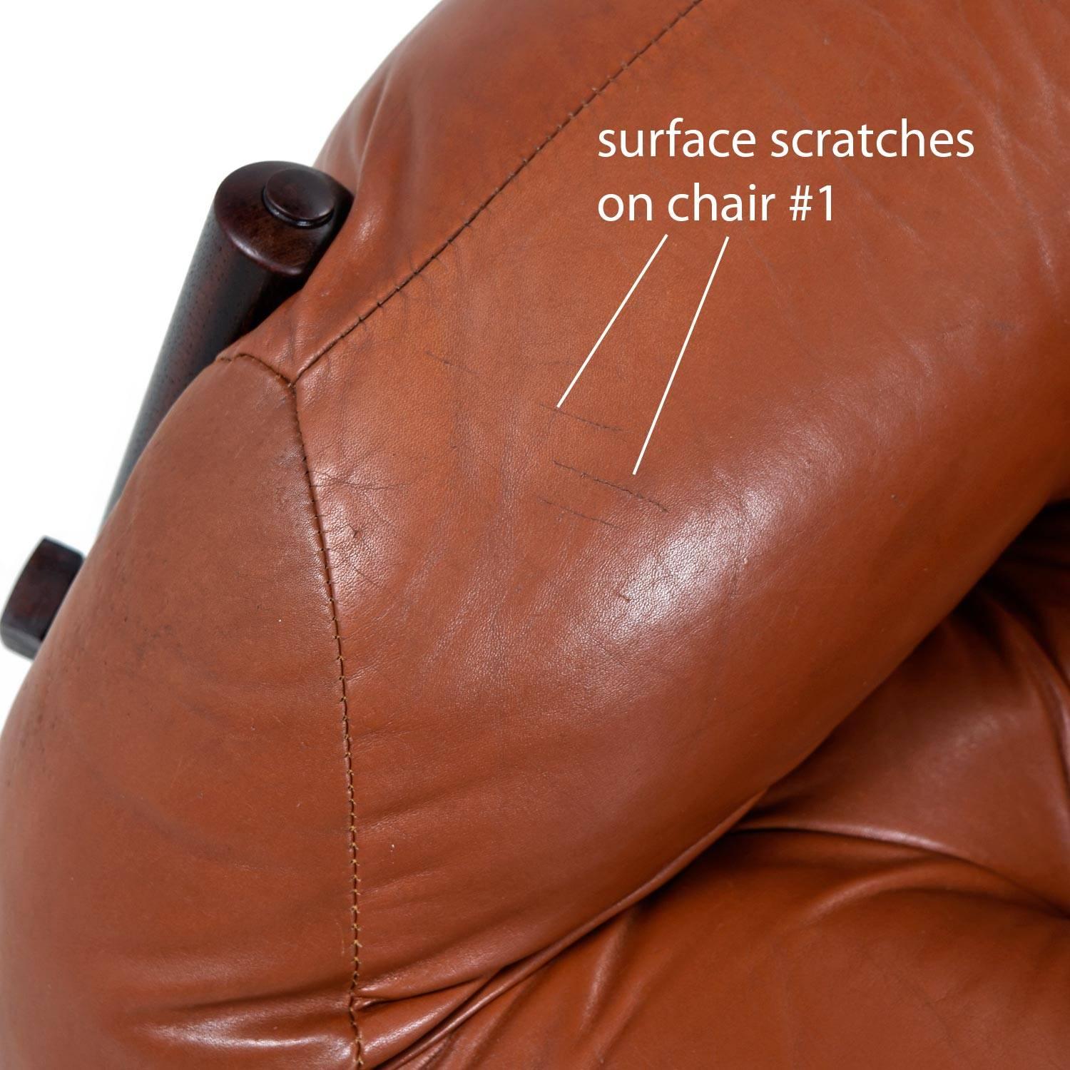 Percival Lafer MP-81 Brasilianisches Palisanderholz & Leder Lounge Stühle und Ottoman Set 7