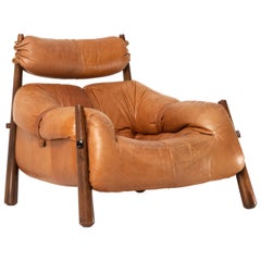 Percival Lafer MP-81 Brazilian Rosewood and Leather Lounge Chair