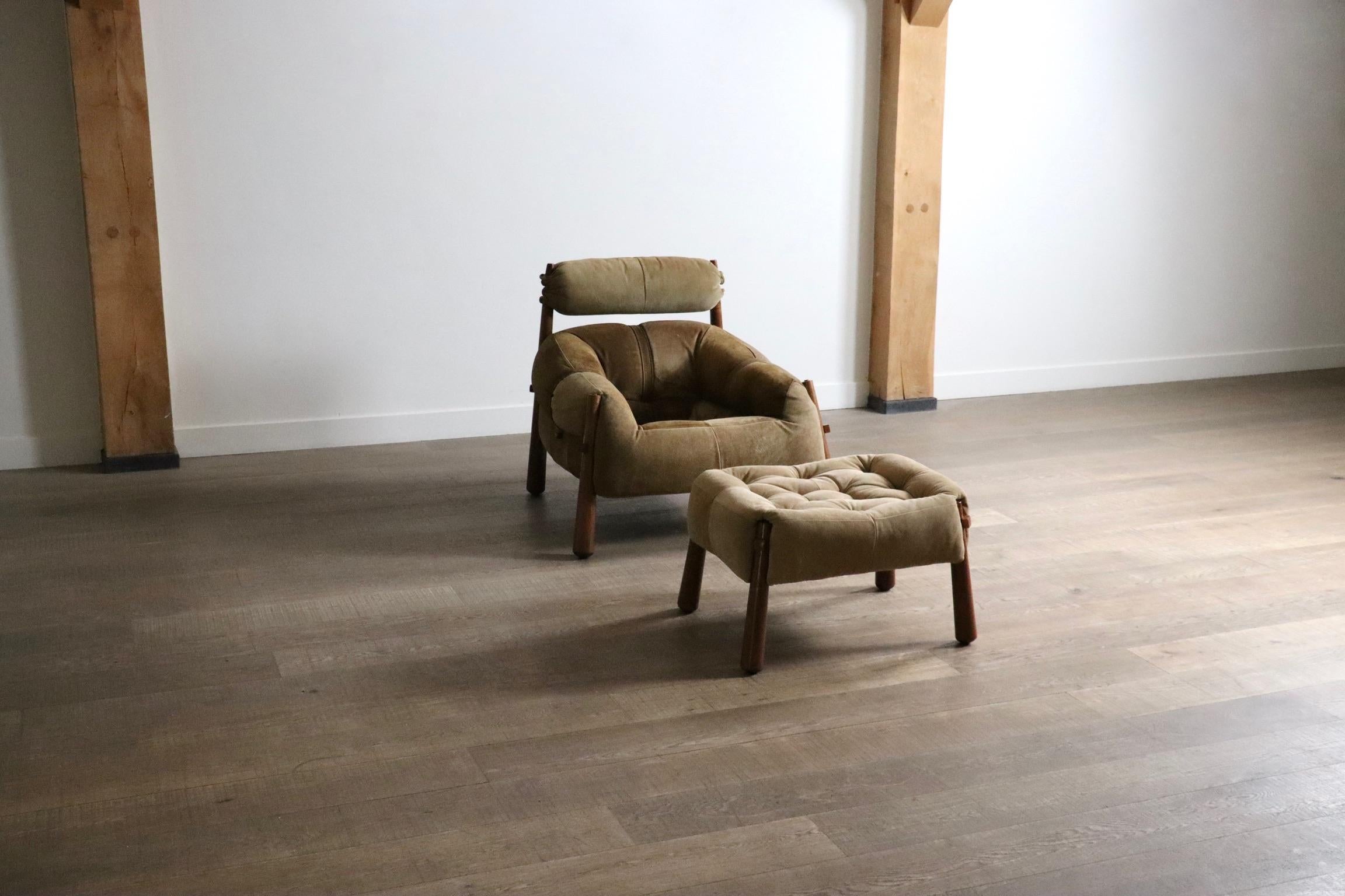 Percival Lafer MP-81 Lounge Chair with ottoman, Brazil, 1970s 1