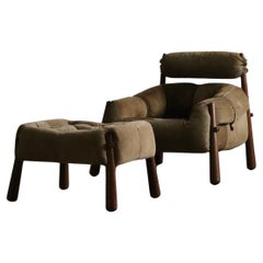 Percival Lafer MP-81 Lounge Chair with ottoman, Brazil, 1970s