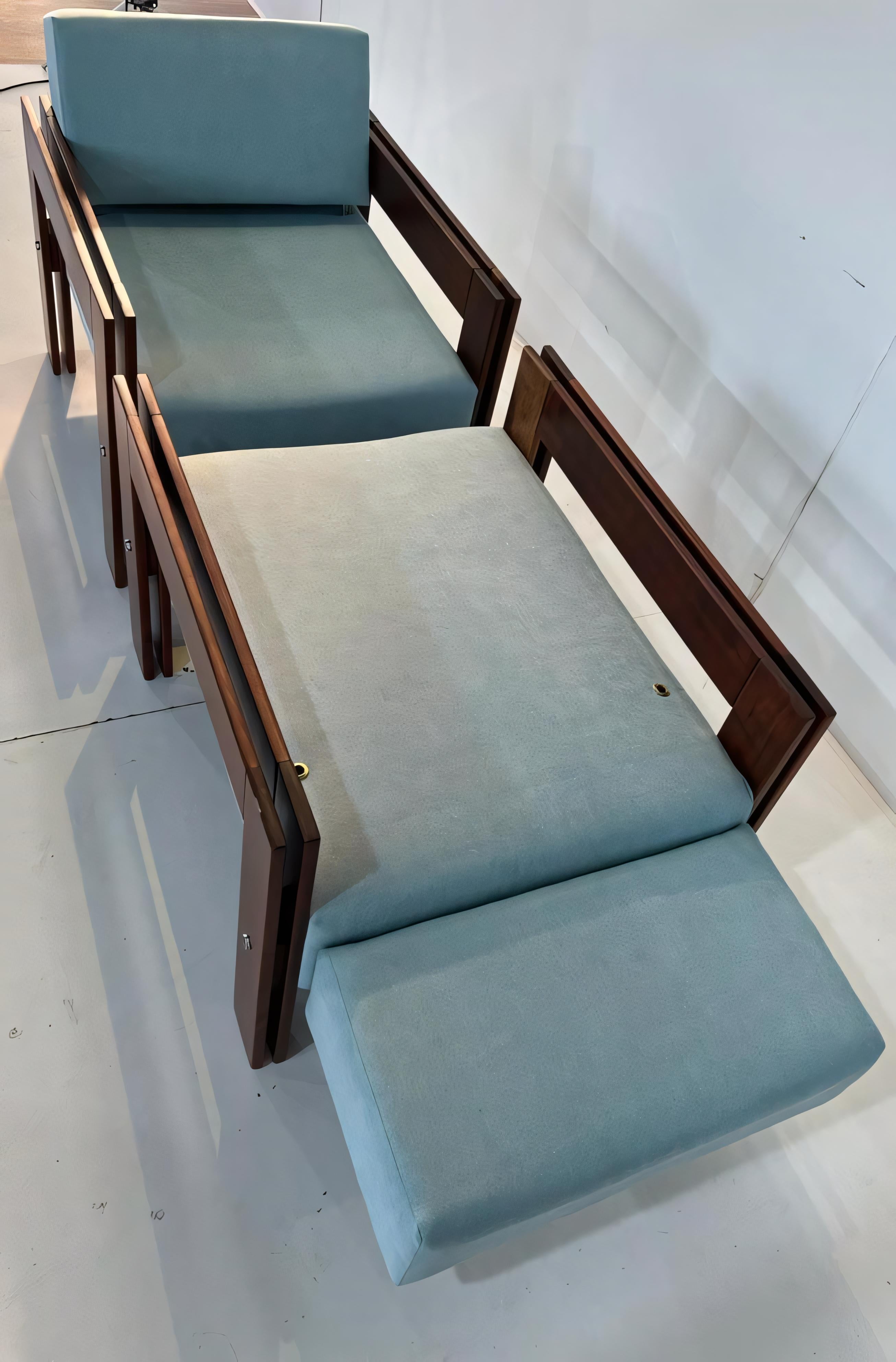 Late 20th Century Percival Lafer - MP-85 , 2 Adjustable Lounge Chairs, Brazil 1971 For Sale