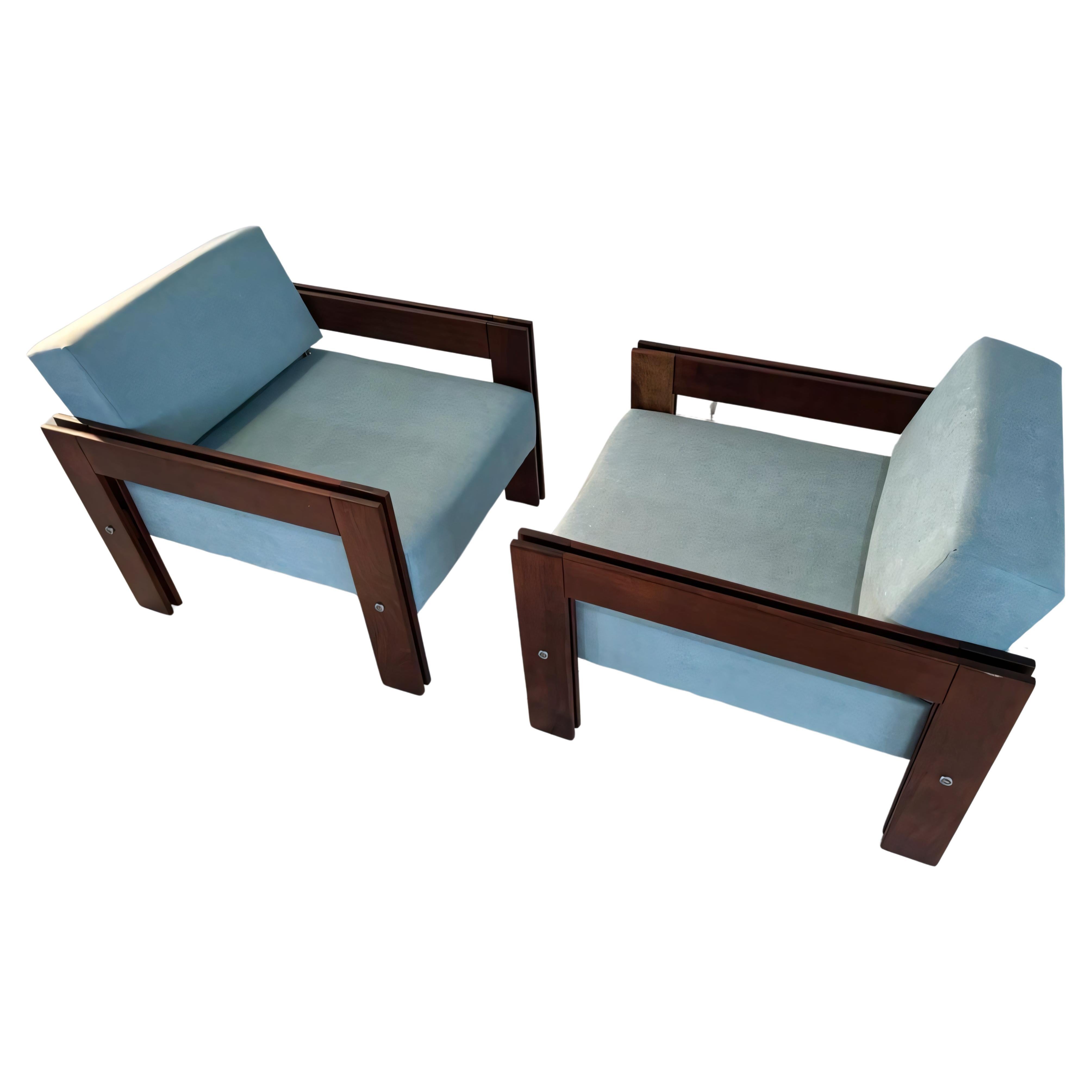 Percival Lafer - MP-85 , 2 Adjustable Lounge Chairs, Brazil 1971 For Sale