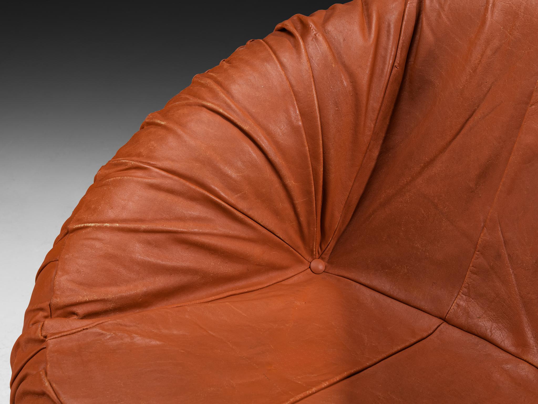 Chaise longue 'MP 87' de Percival Lafer en cuir brun rougeâtre en vente 2
