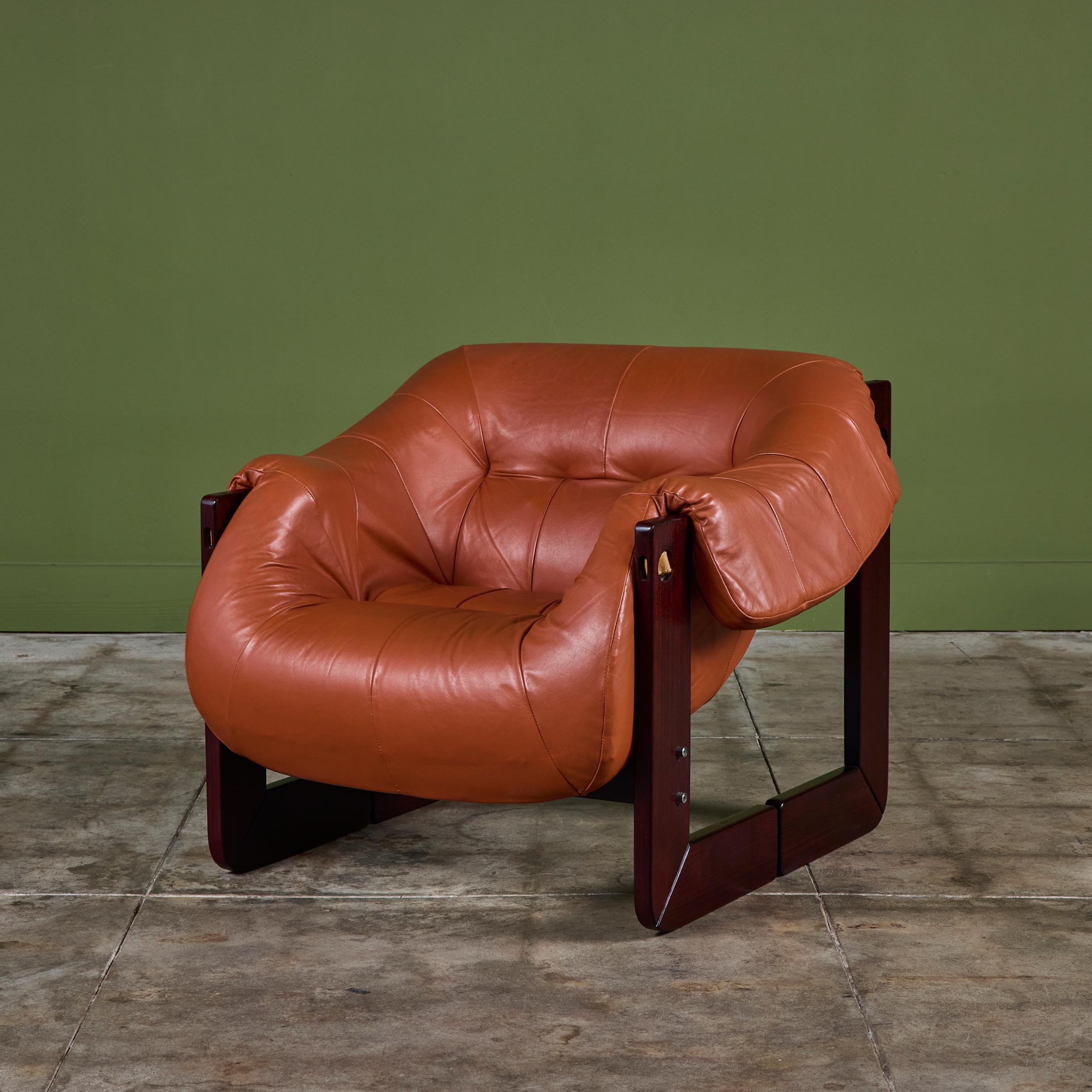 Percival Lafer MP-97 Sillón de cuero Brasileño en venta