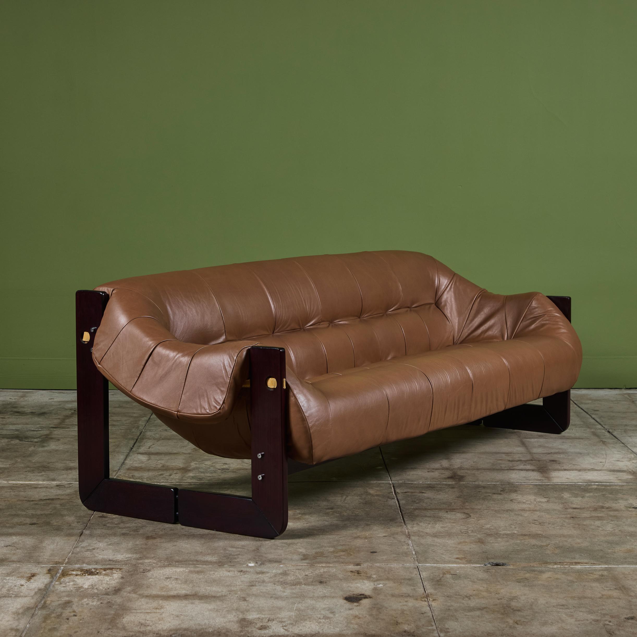 Brazilian Percival Lafer MP-97 Leather Sofa