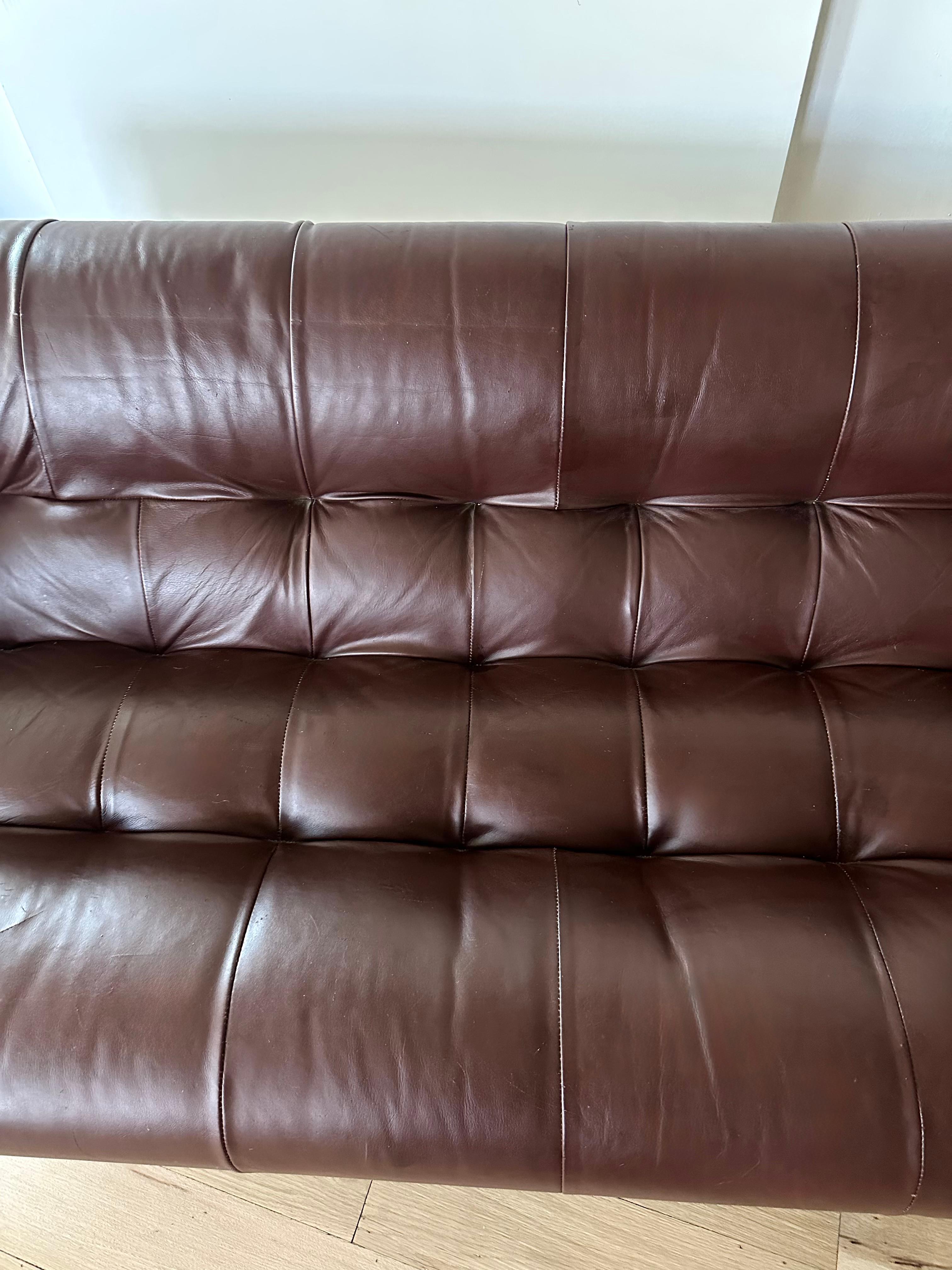 Brazilian Percival Lafer ‘MP-97’ Rosewood and Leather Sofa