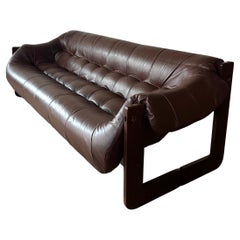 Percival Lafer ‘MP-97’ Rosewood and Leather Sofa