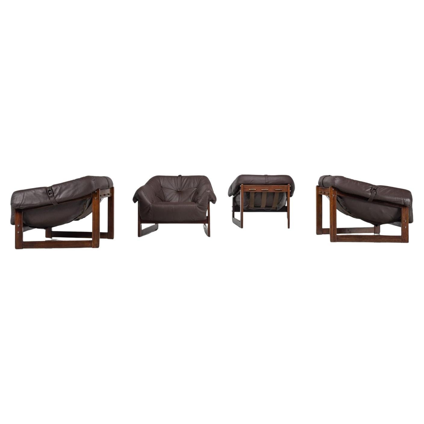 Chaises longues MP93 de Percival Lafer fabriquées au Brésil en 1972