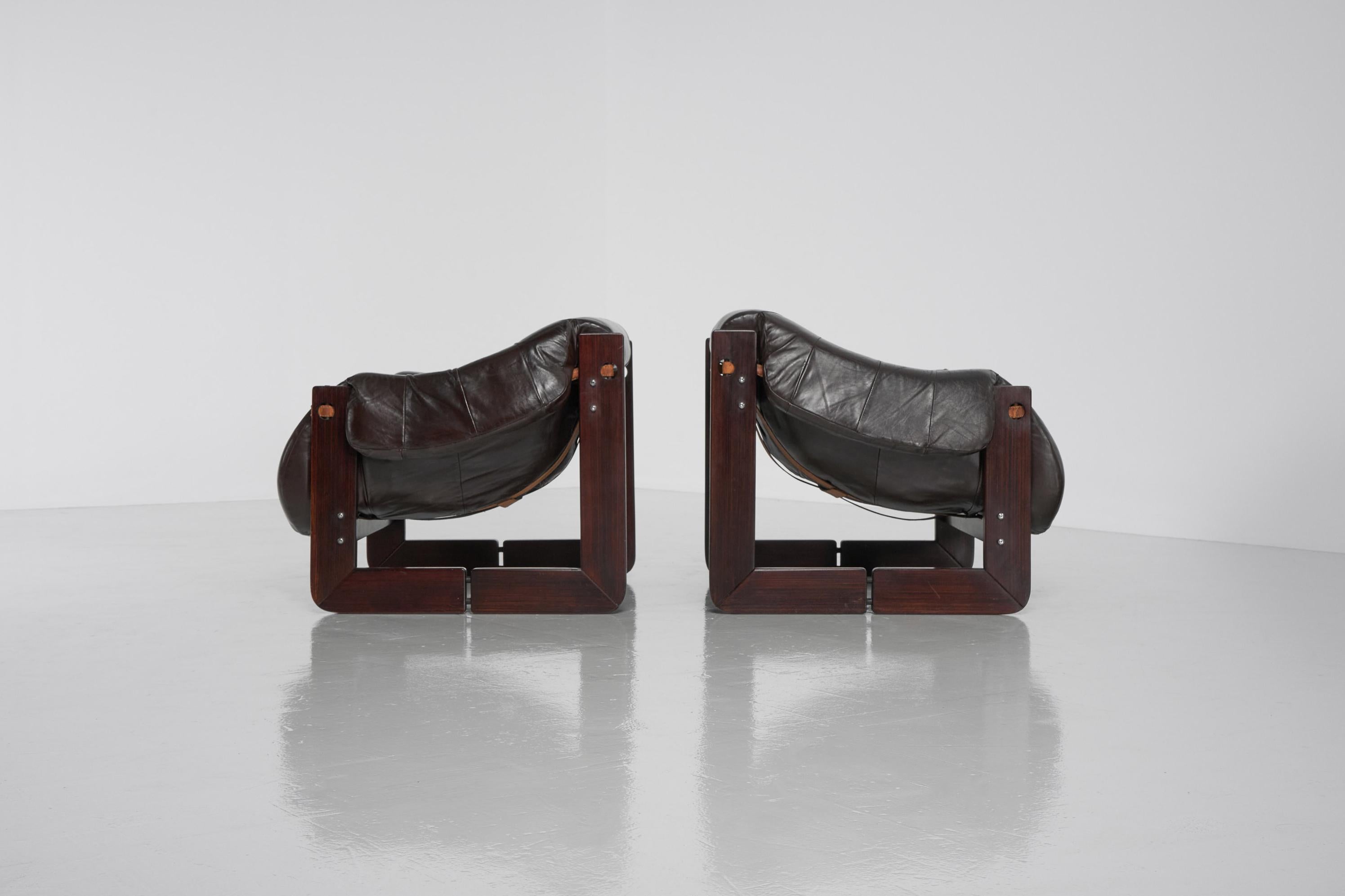Late 20th Century Percival Lafer Mp97 Lounge Chairs Brazil 1970
