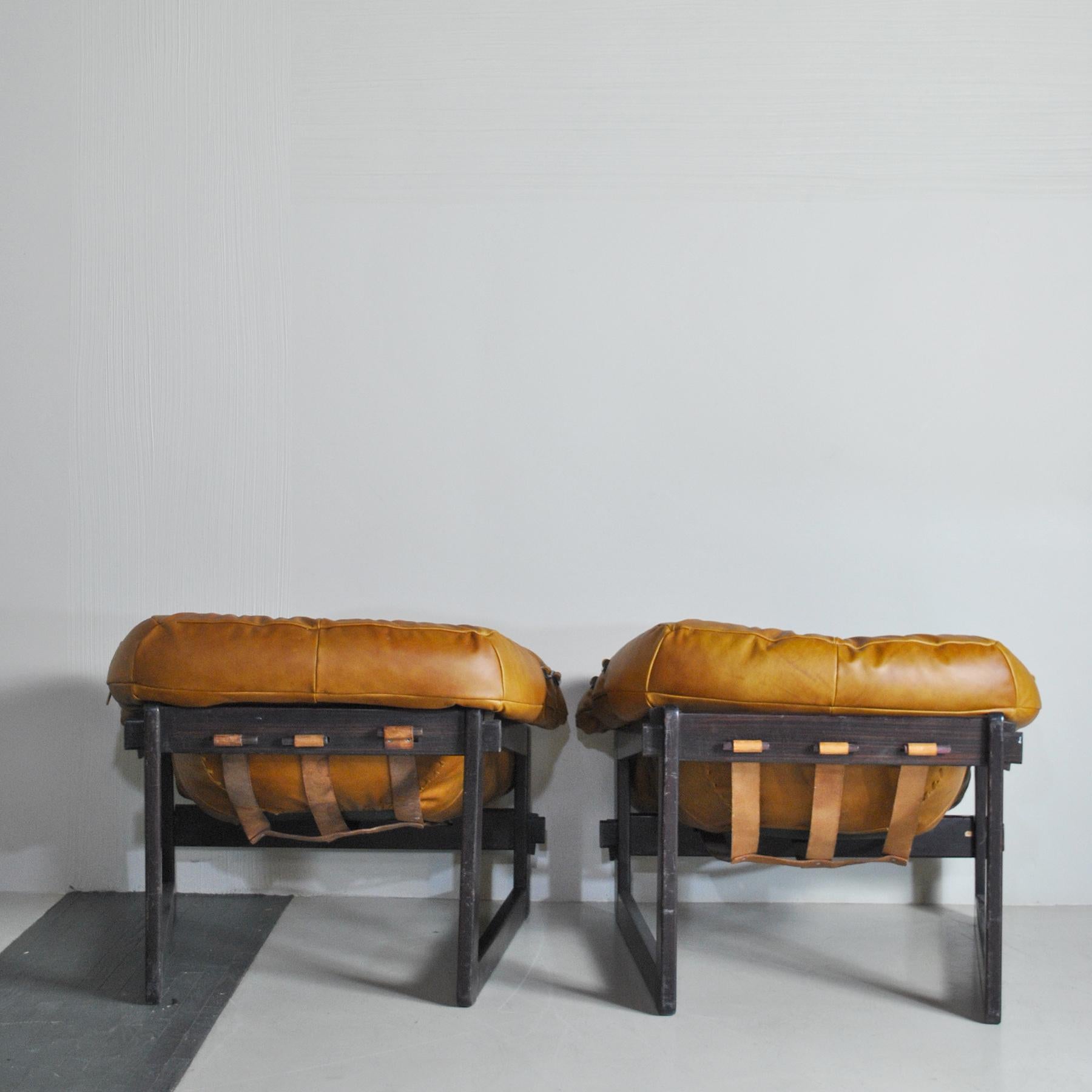 Percival Lafer Pair of Midcentury Brazilian Lounge Chair, 1960s 4