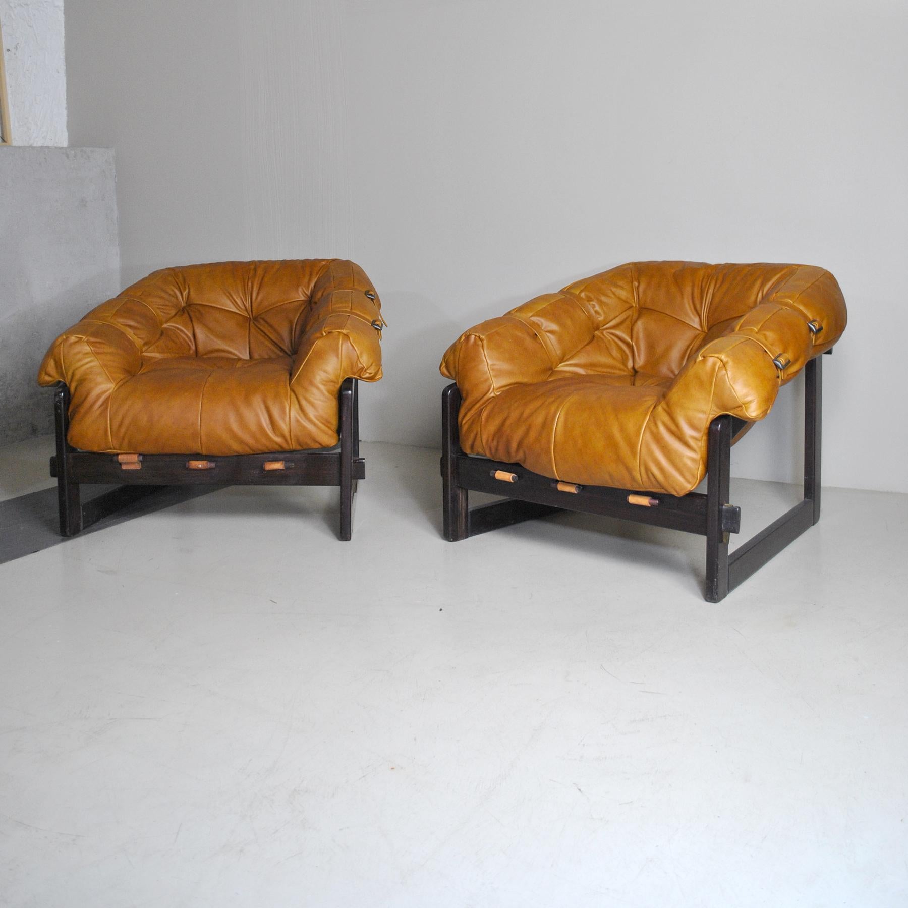 Mid-Century Modern Percival Lafer Pair of Midcentury Brazilian Lounge Chair, 1960s
