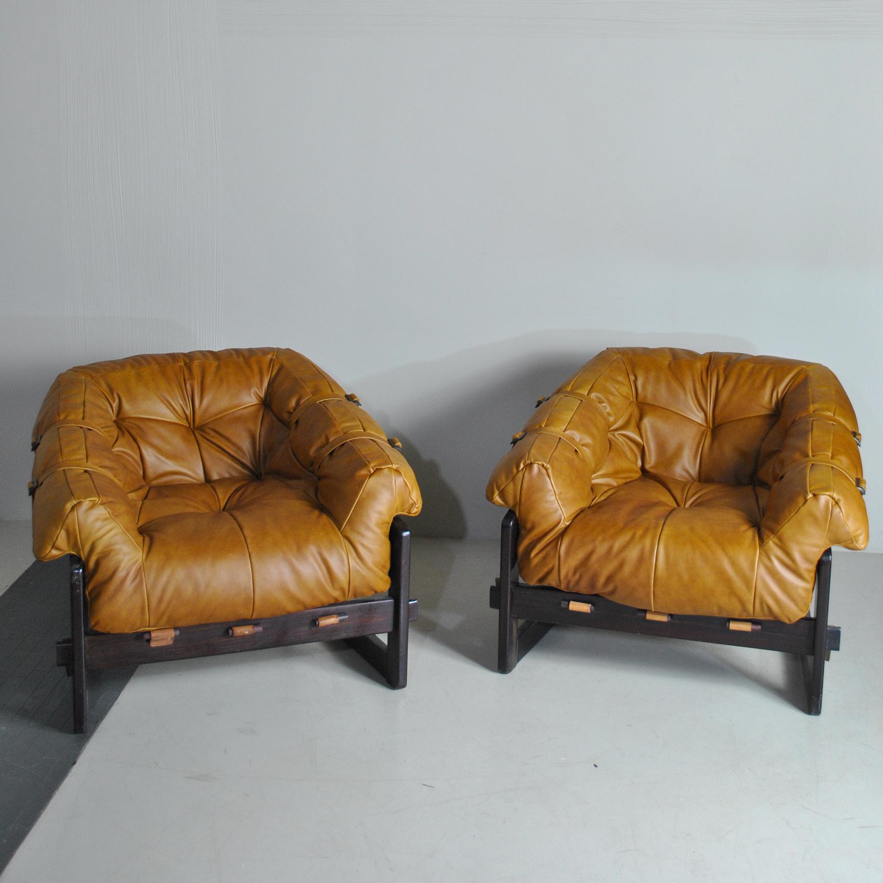 Mid-20th Century Percival Lafer Pair of Midcentury Brazilian Lounge Chair, 1960s