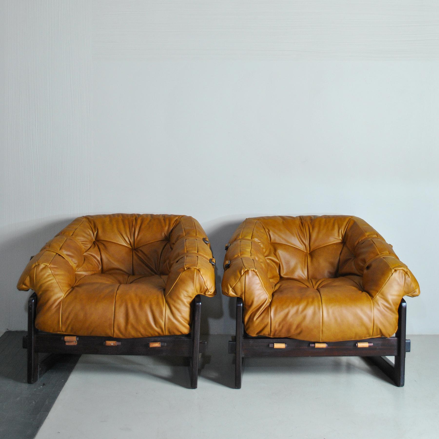 Percival Lafer Pair of Midcentury Brazilian Lounge Chair, 1960s 2