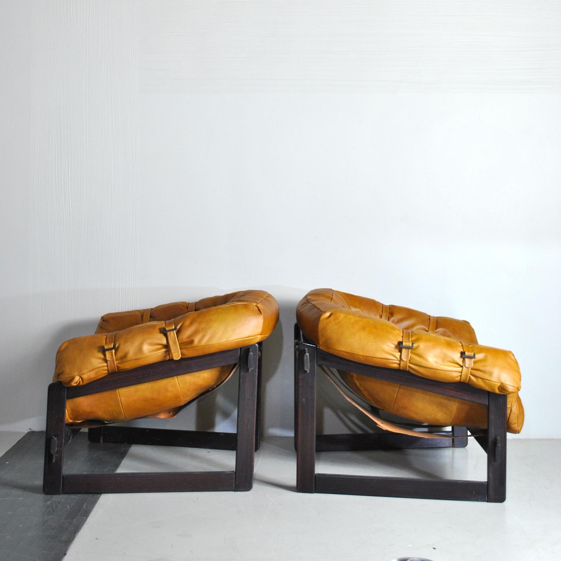 Percival Lafer Pair of Midcentury Brazilian Lounge Chair, 1960s 3