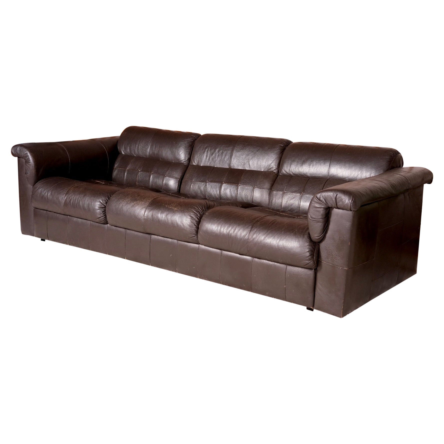 Percival Lafer Patchwork Leather Sofa For Sale