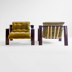 Percival Lafer Rare Pair of MP-129 Armchairs, 1970s Brazilian Mid-Century Modern