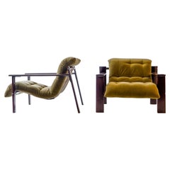 Percival Lafer Rare Pair of MP-129 Armchairs, 1970s Brazilian Mid-Century Modern