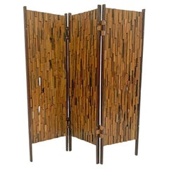 Percival Lafer Rosewood and Leather Room Divider Screen