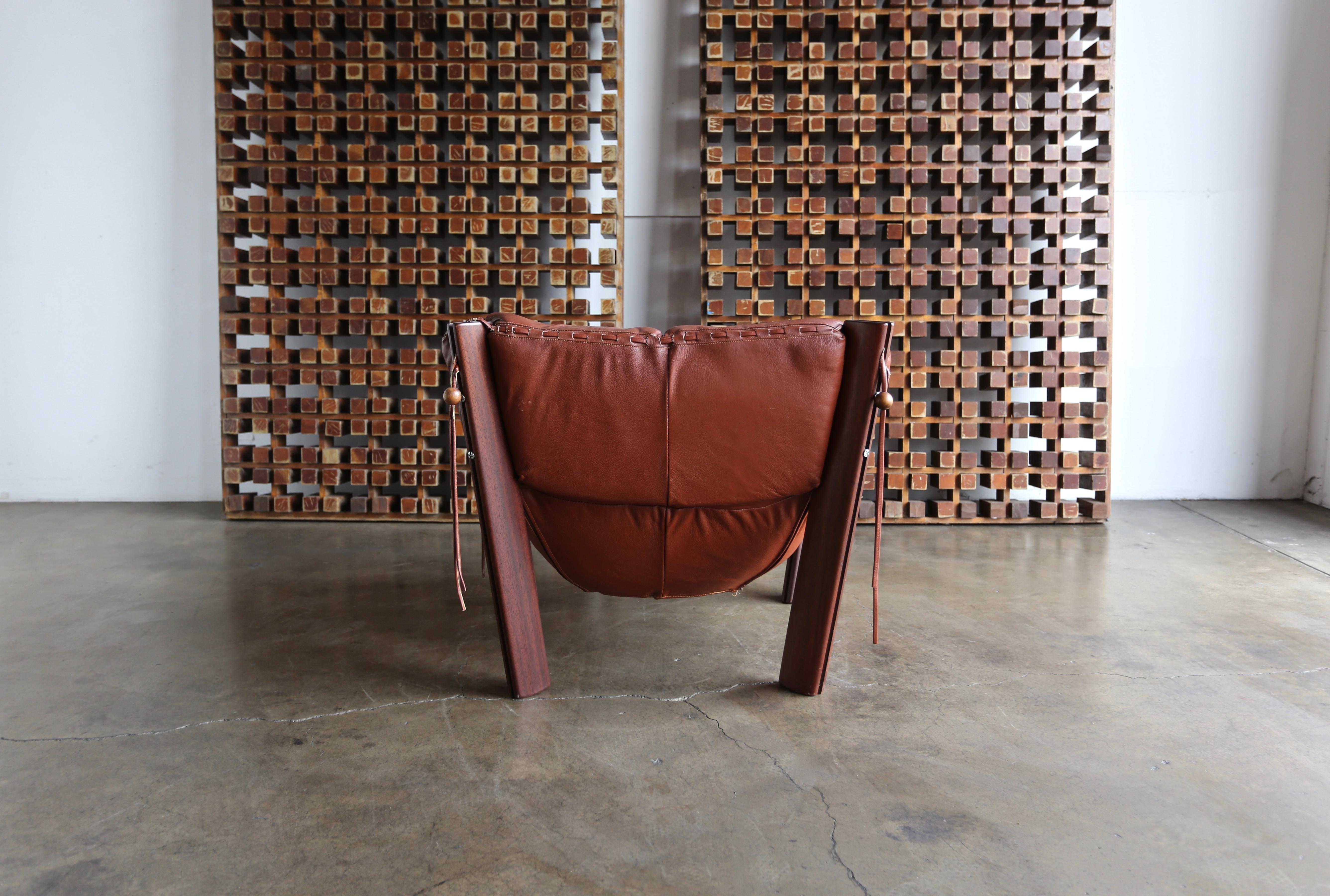 Percival Lafer Rosewood and Leather Lounge Chairs 4