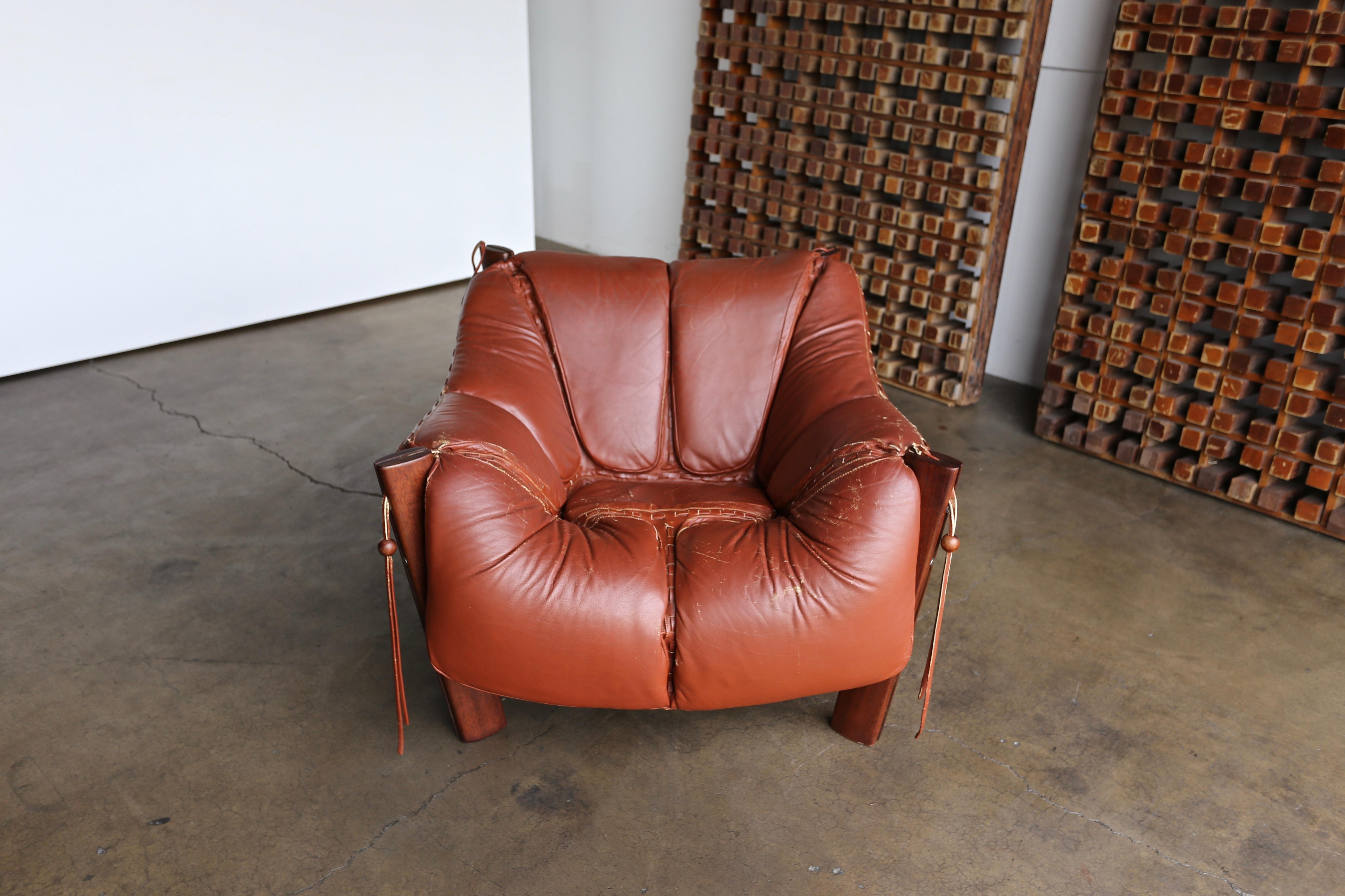 Percival Lafer Rosewood and Leather Lounge Chairs 1