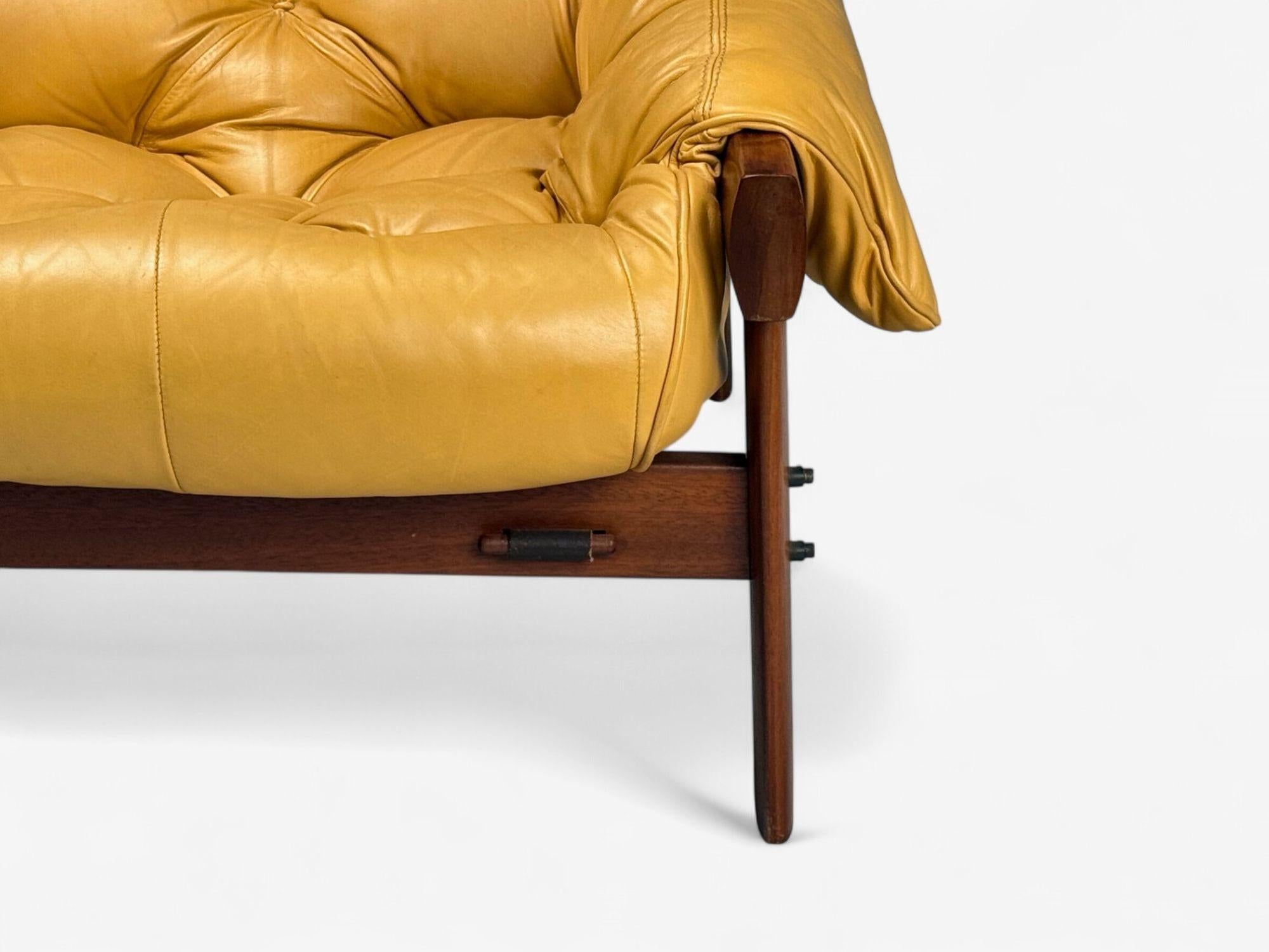 Percival Lafer, Palisander, Leder, MP-41 Lounge Stühle, Brasilien, 1960er Jahre im Angebot 4