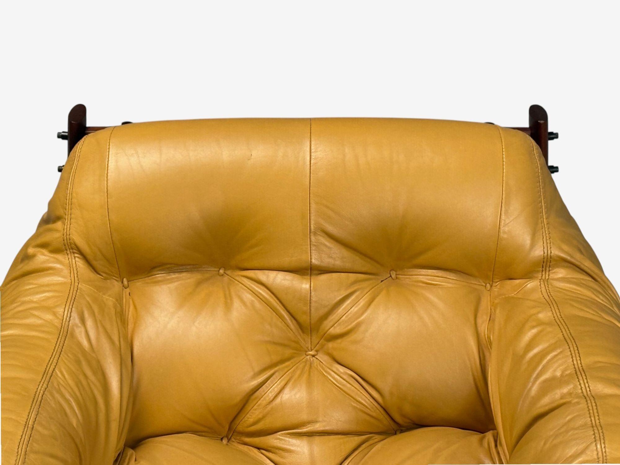 Percival Lafer, Palisander, Leder, MP-41 Lounge Stühle, Brasilien, 1960er Jahre im Angebot 5