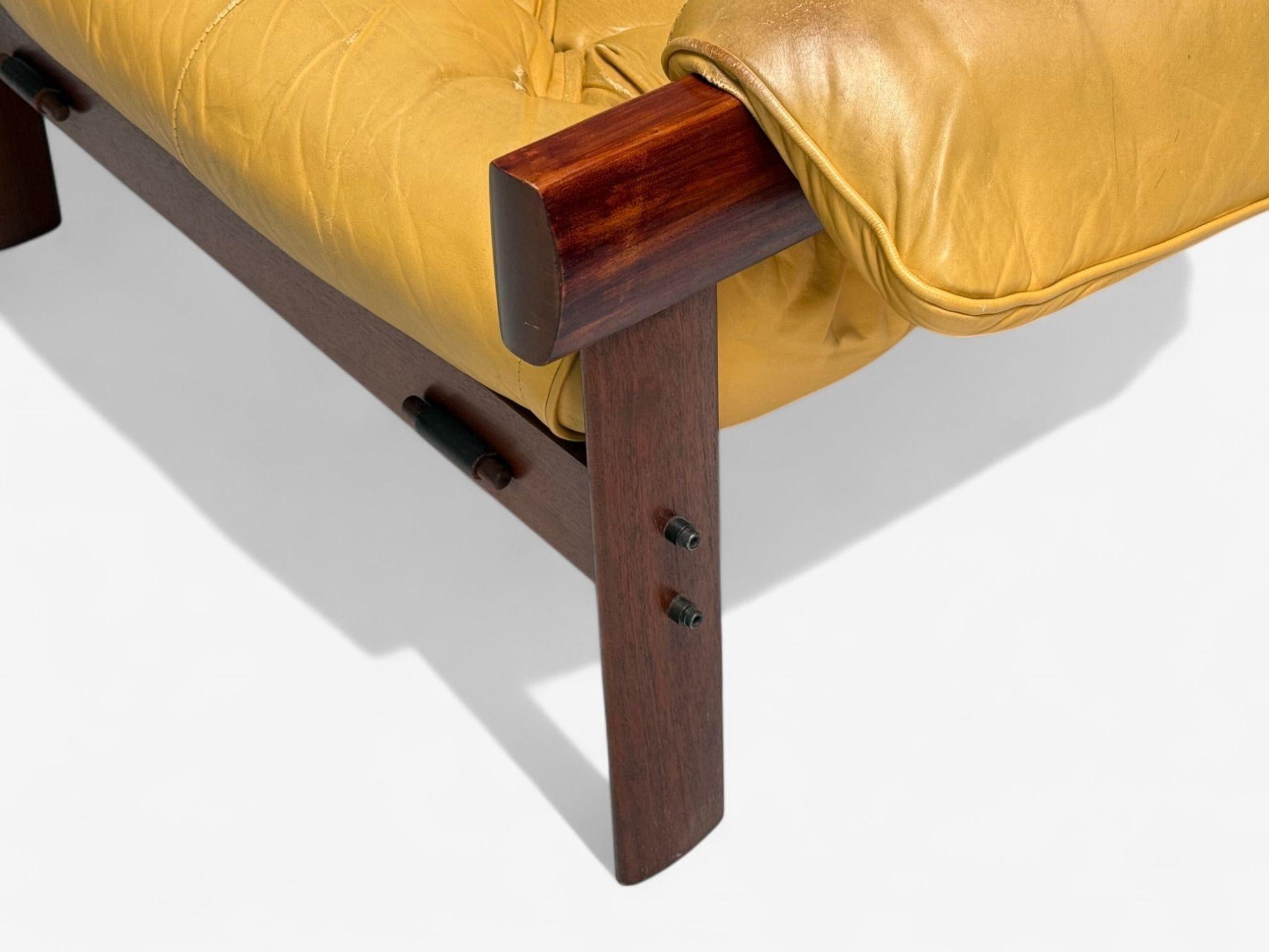 Percival Lafer, Palisander, Leder, MP-41 Lounge Stühle, Brasilien, 1960er Jahre im Angebot 6