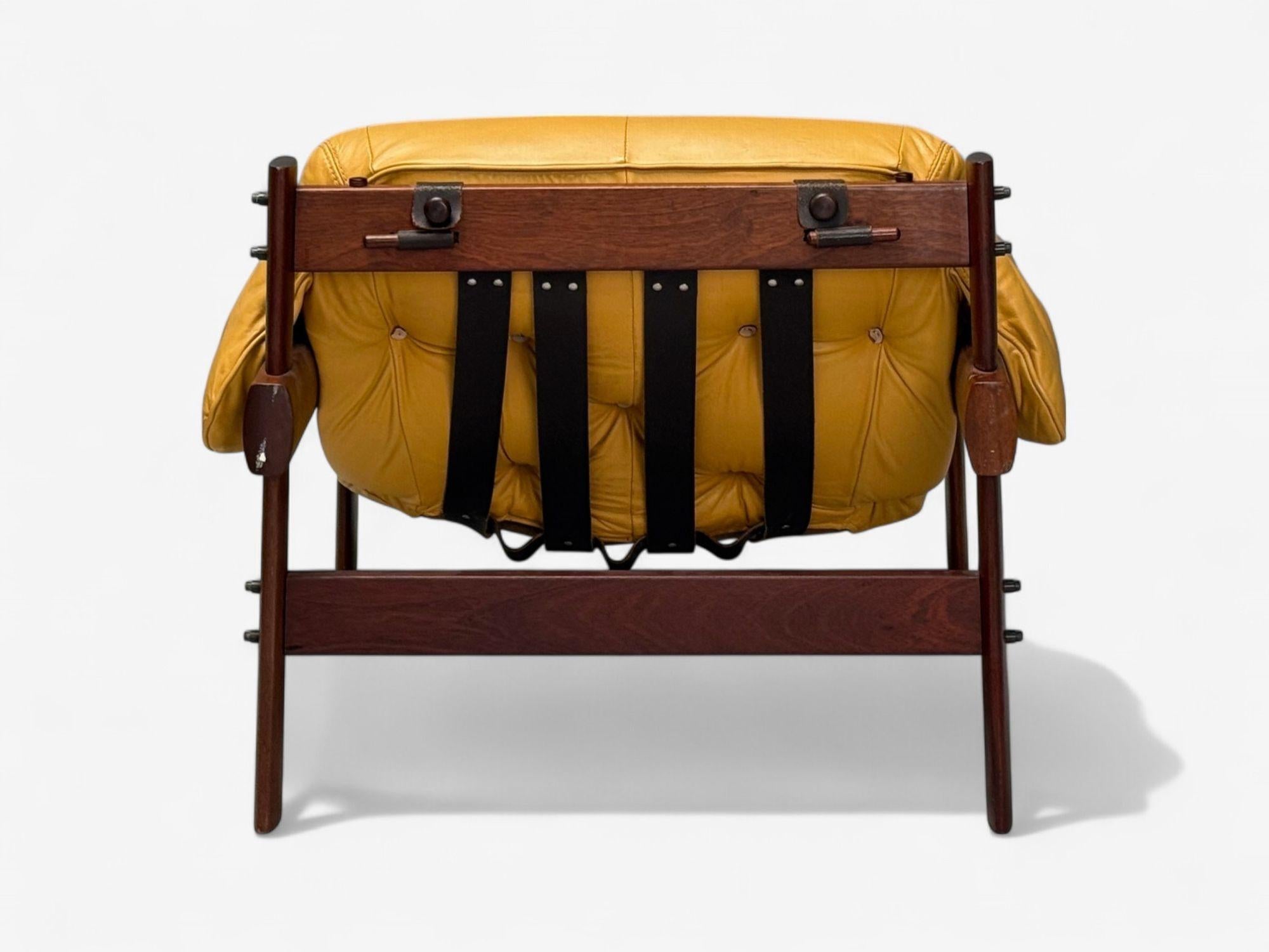 Percival Lafer, Palisander, Leder, MP-41 Lounge Stühle, Brasilien, 1960er Jahre im Angebot 7