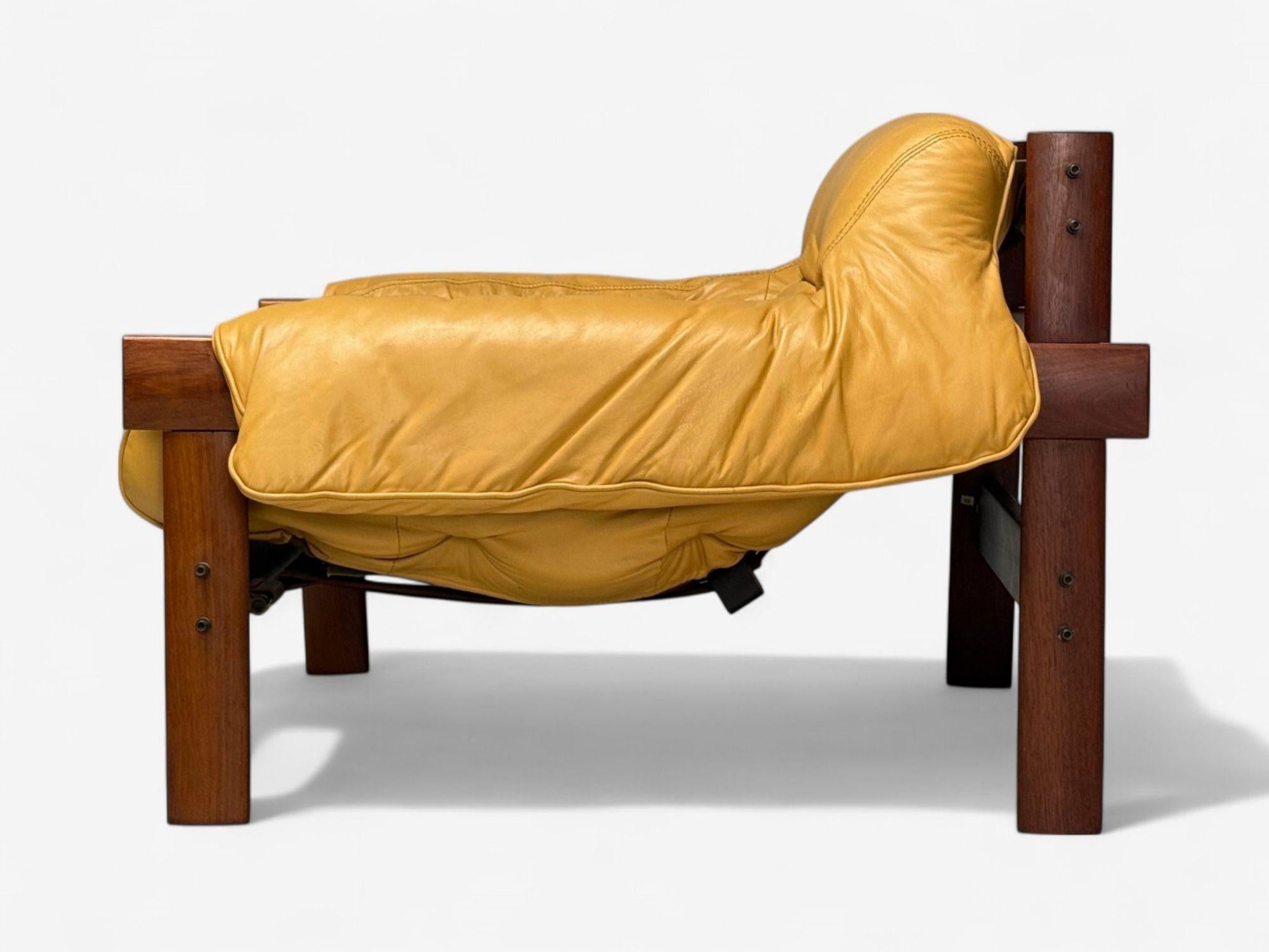 Percival Lafer, Palisander, Leder, MP-41 Lounge Stühle, Brasilien, 1960er Jahre im Angebot 2