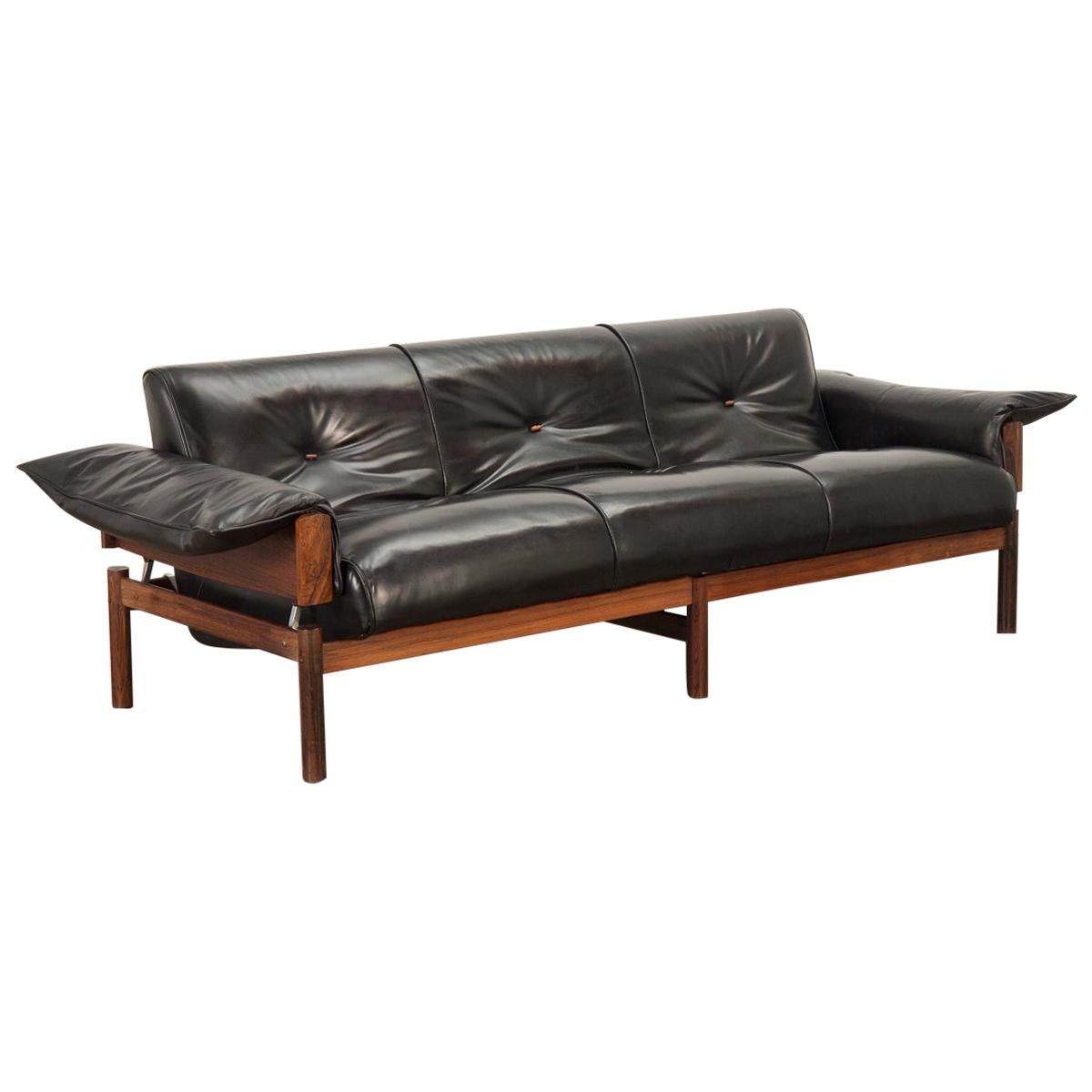 Percival Lafer Rosewood Sofa with Ottoman