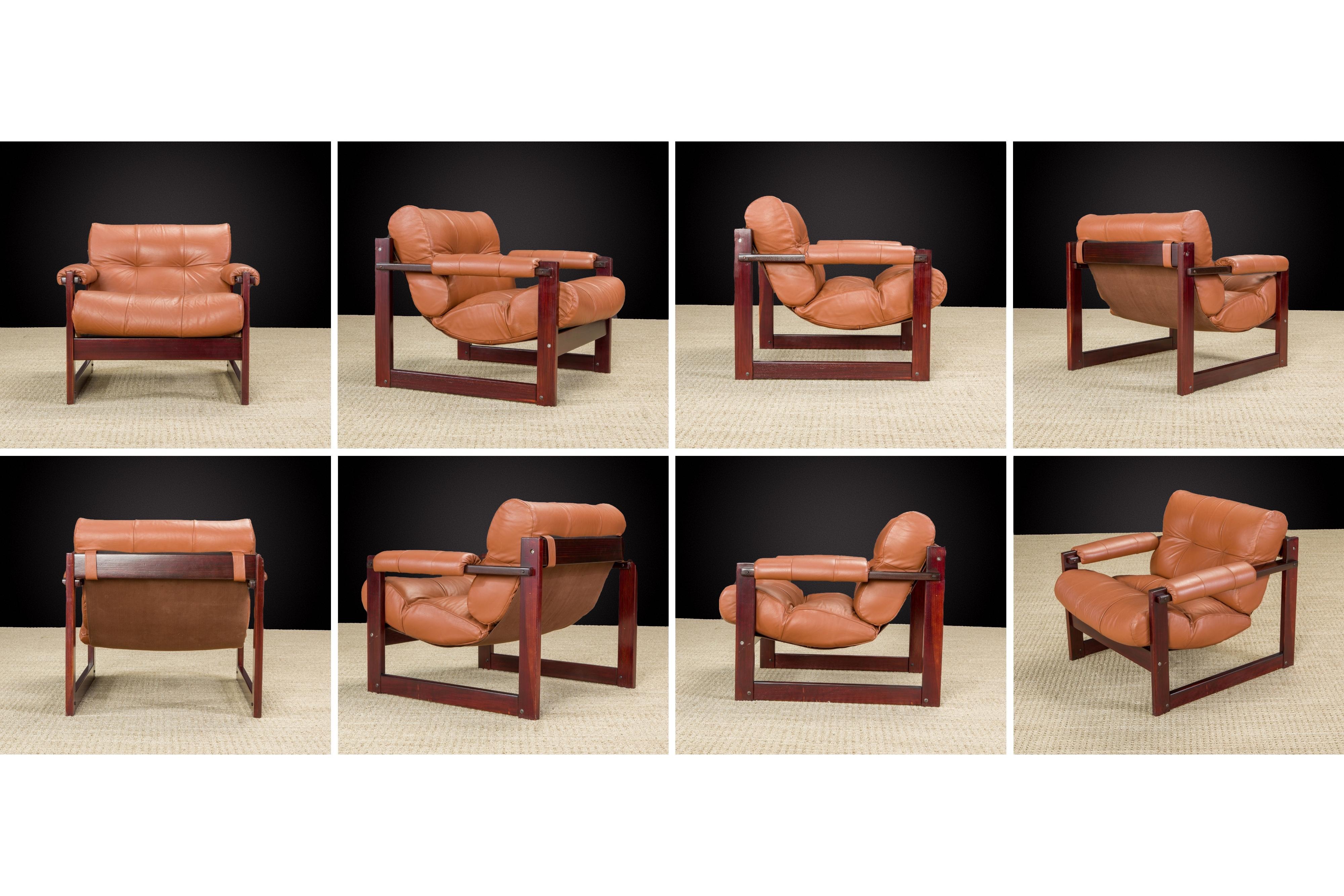Percival Lafer 'S-1' Rosewood and Leather Living Room Set, Brazil, 1976, Signed 7