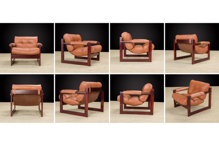Percival Lafer 'S-1' Rosewood and Leather Living Room Set, Brazil, 1976, Signed For Sale 7