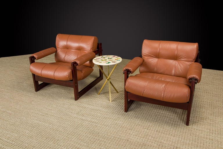 Percival Lafer 'S-1' Rosewood and Leather Living Room Set, Brazil, 1976, Signed For Sale 11