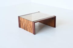 Percival Lafer sculptural coffee table mixed wood Brazil 1960