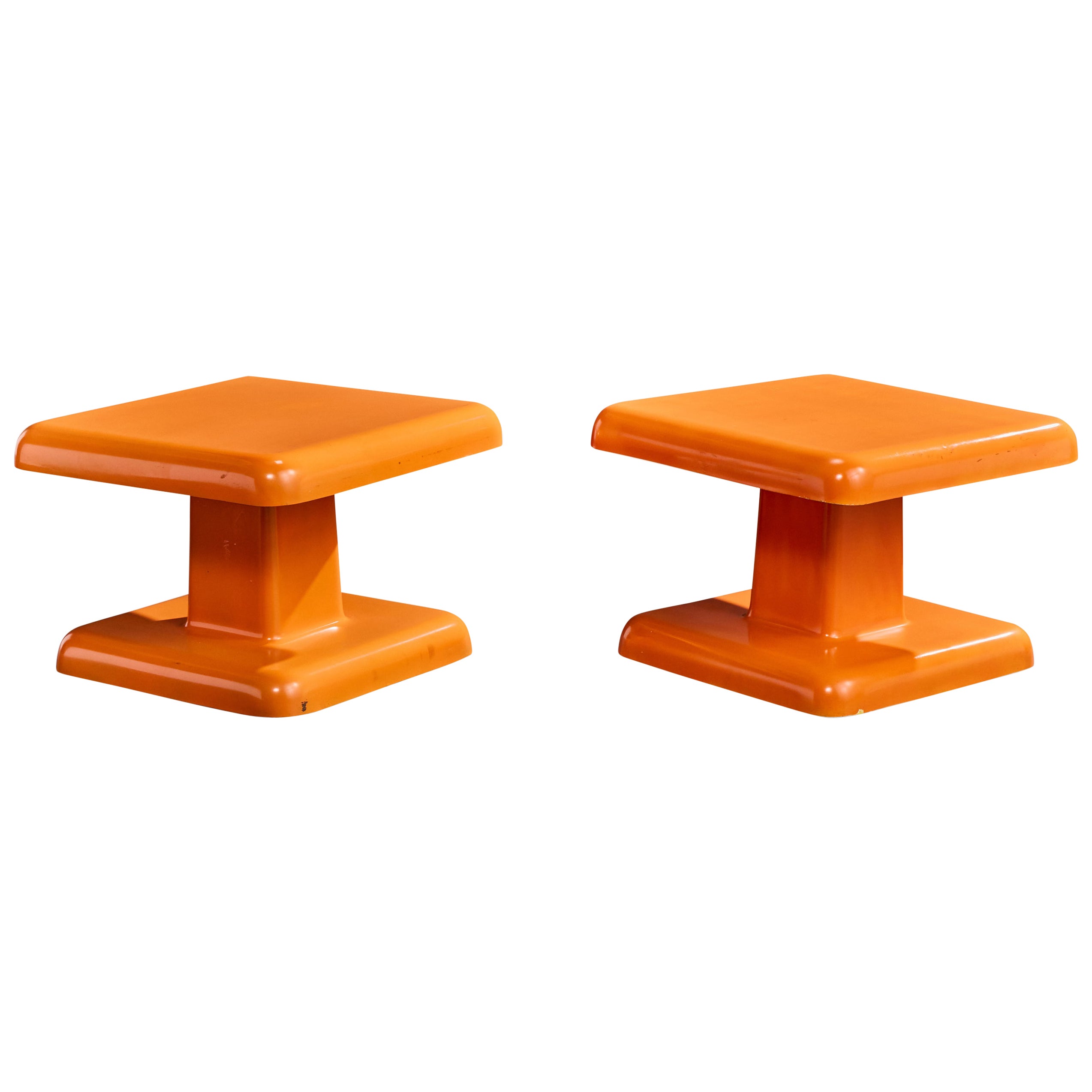 Percival Lafer, Side Tables, Fiberglass, Brazil, 1970s For Sale