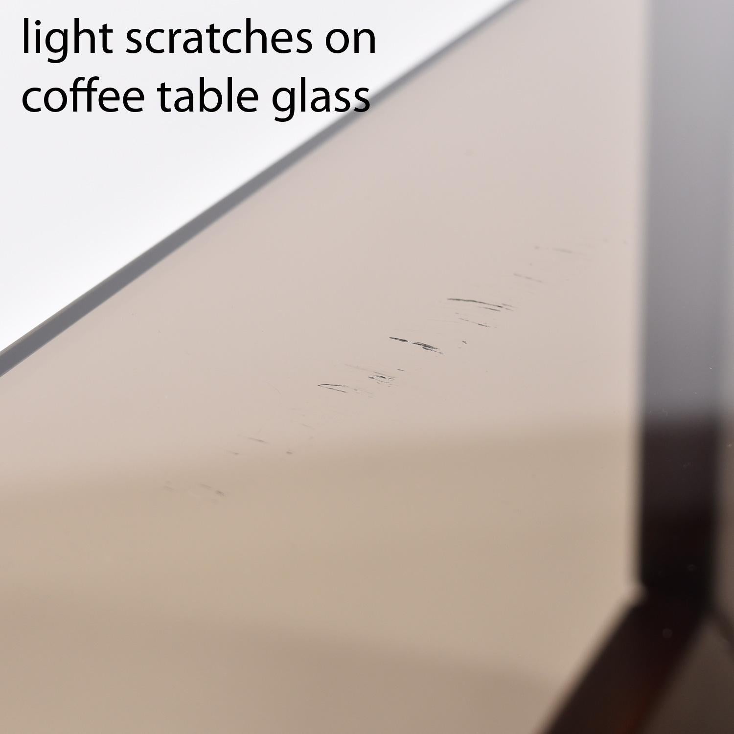 Percival Lafer Couchtisch mit geräucherter Glasplatte aus Palisanderholz (Rauchglas) im Angebot