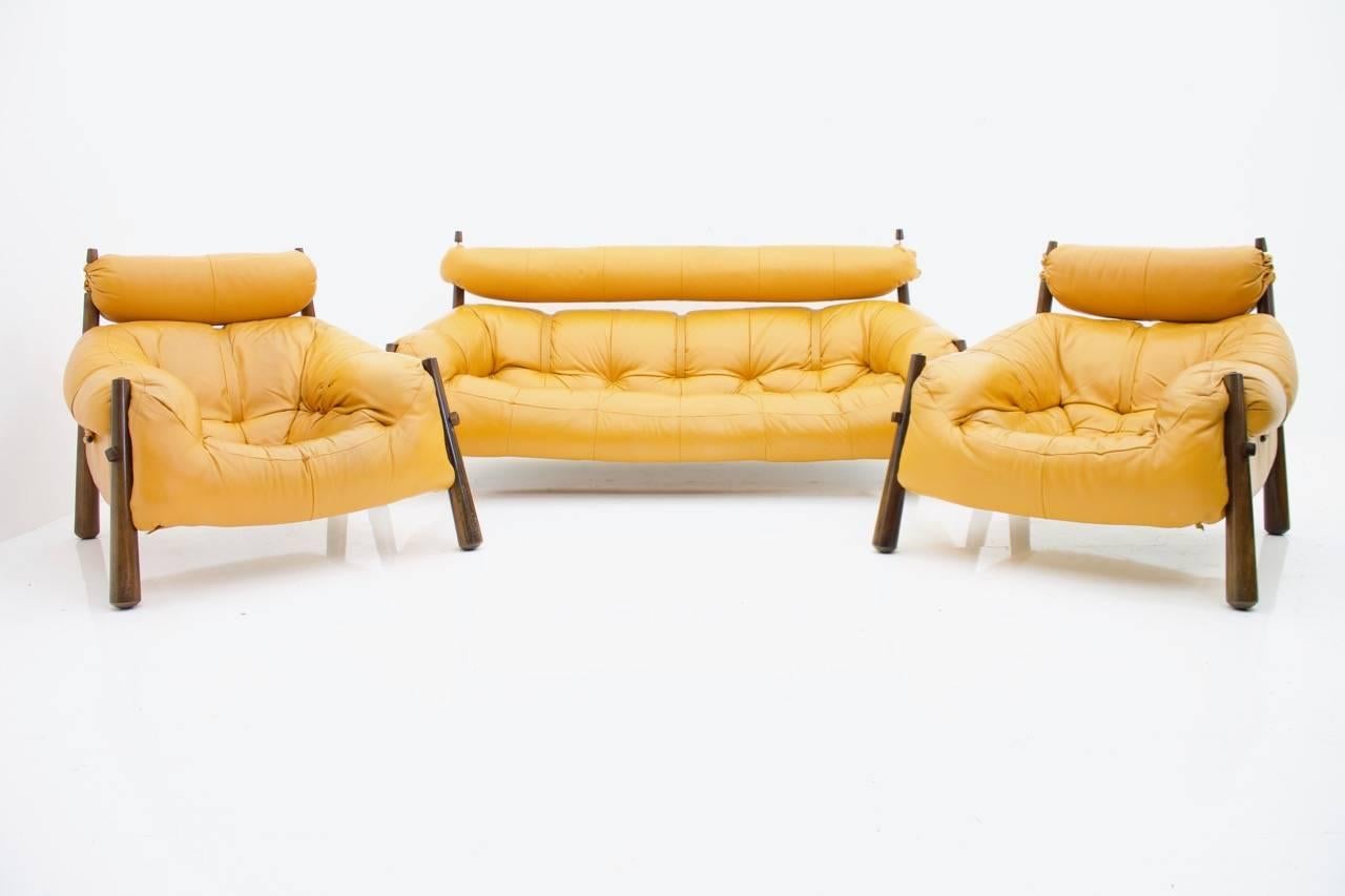 Percival Lafer Sofa and Two Lounge Chairs MP-81 Brazil 1972 4
