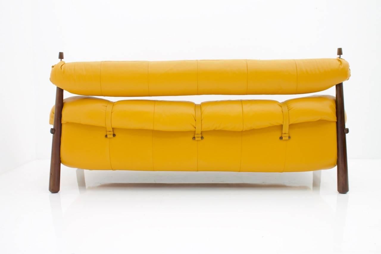 Wood Percival Lafer Sofa and Two Lounge Chairs MP-81 Brazil 1972