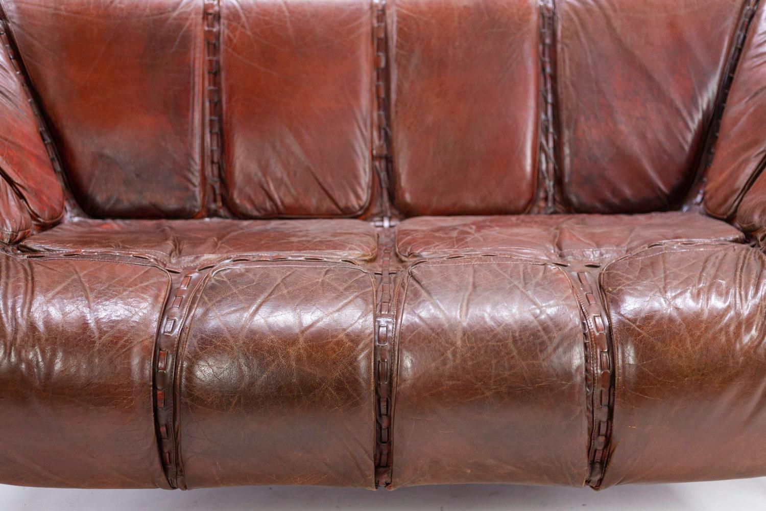 Percival Lafer, Sofa MP-211 in Rosewood and Leather, 1970s 1