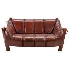 Percival Lafer, Sofa MP-211 in Rosewood and Leather, 1970s
