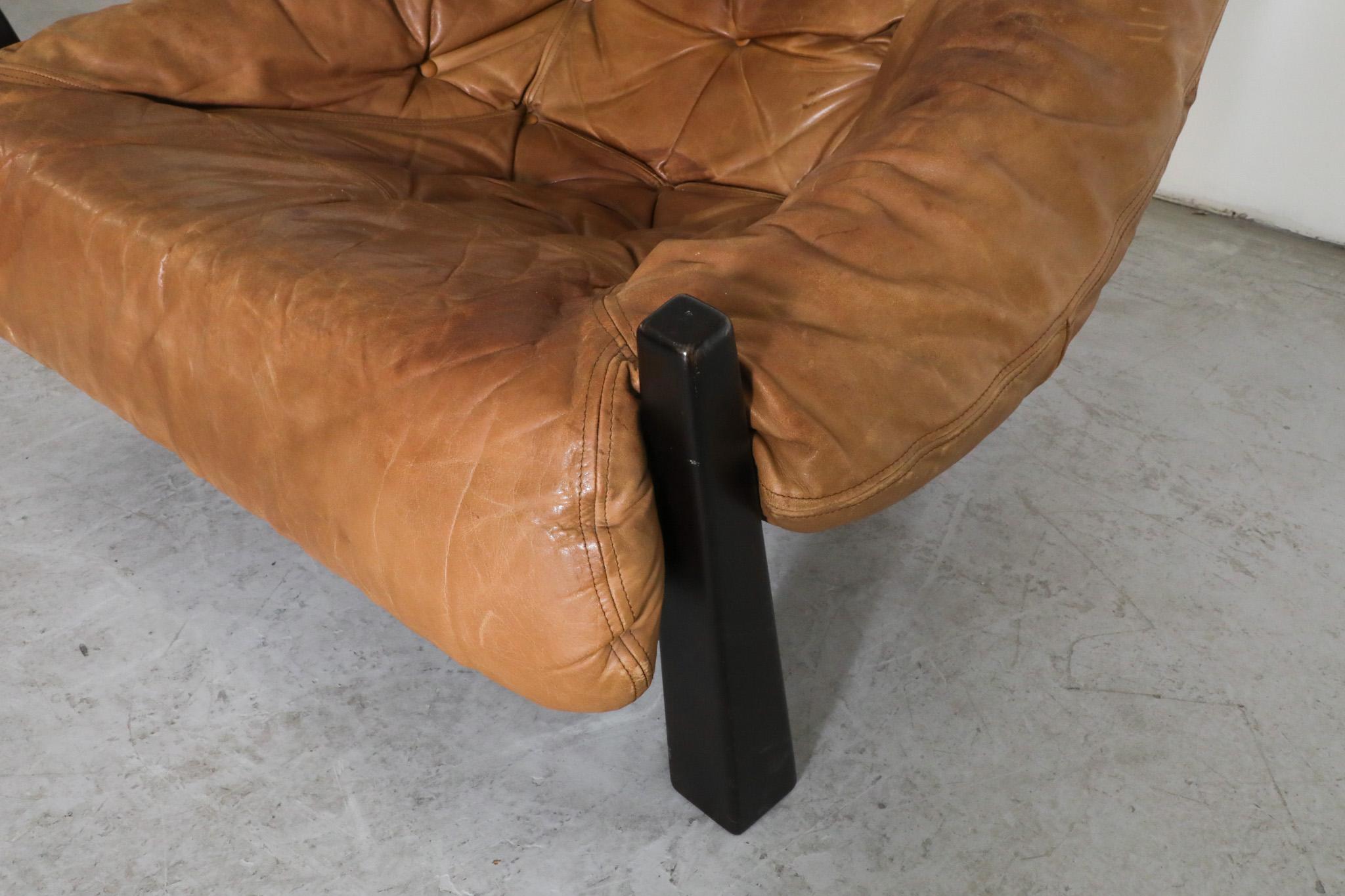 Chaise longue en cuir de style Percival Lafer de Gerard Van Den Berg pour Montis en vente 8