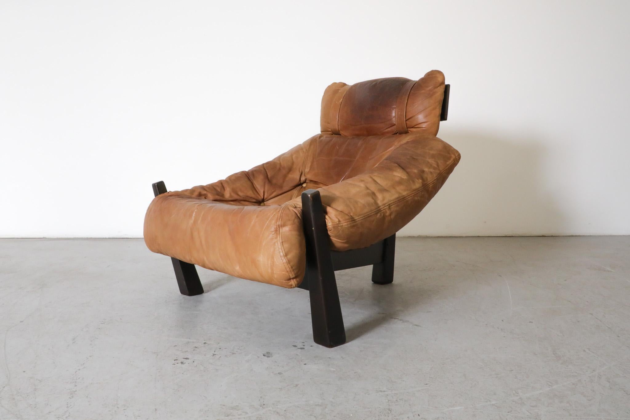 Percival Lafer Style Leather Lounge Chair by Gerard Van Den Berg for Montis For Sale 13