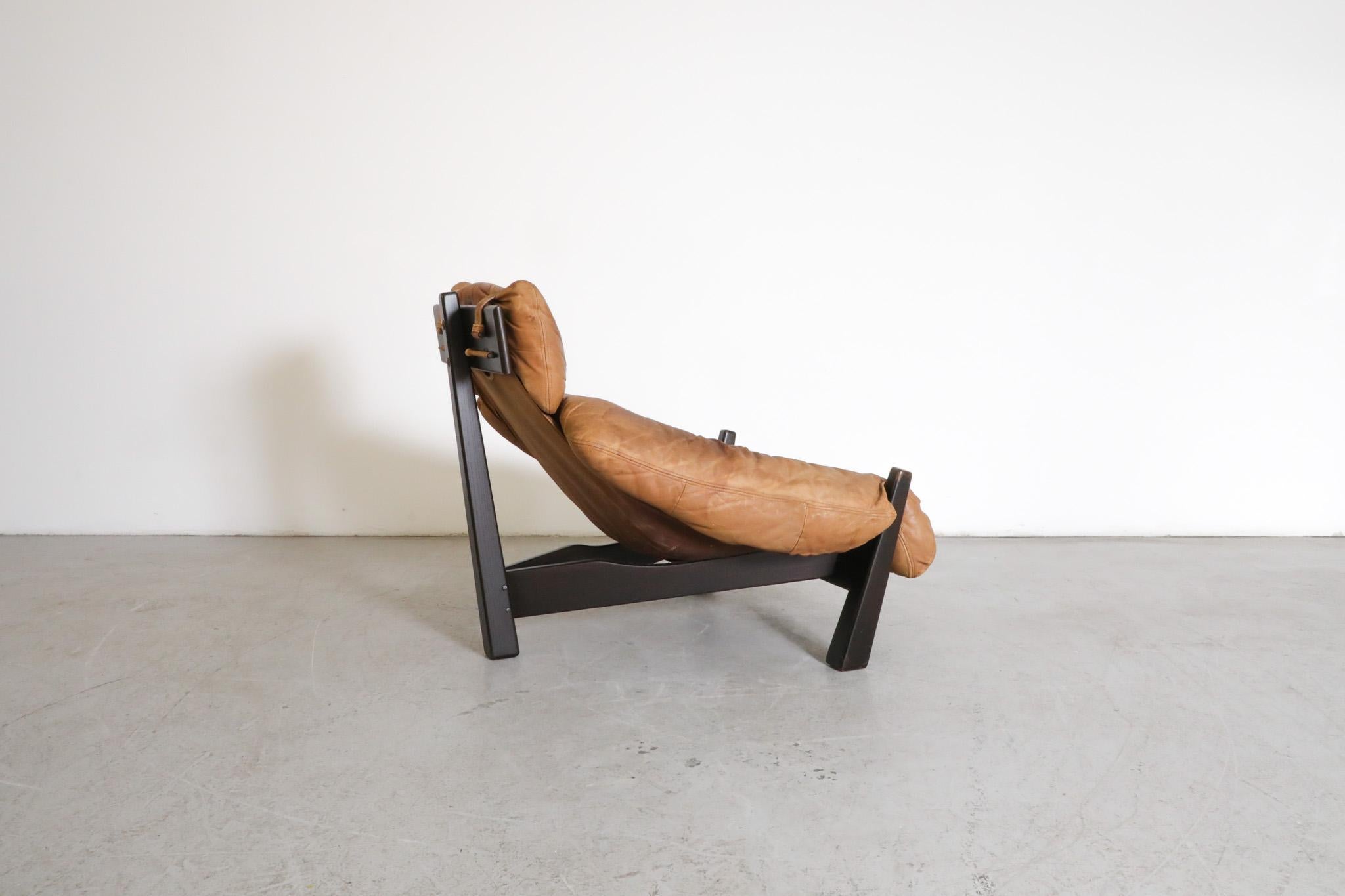 Cuir Chaise longue en cuir de style Percival Lafer de Gerard Van Den Berg pour Montis en vente