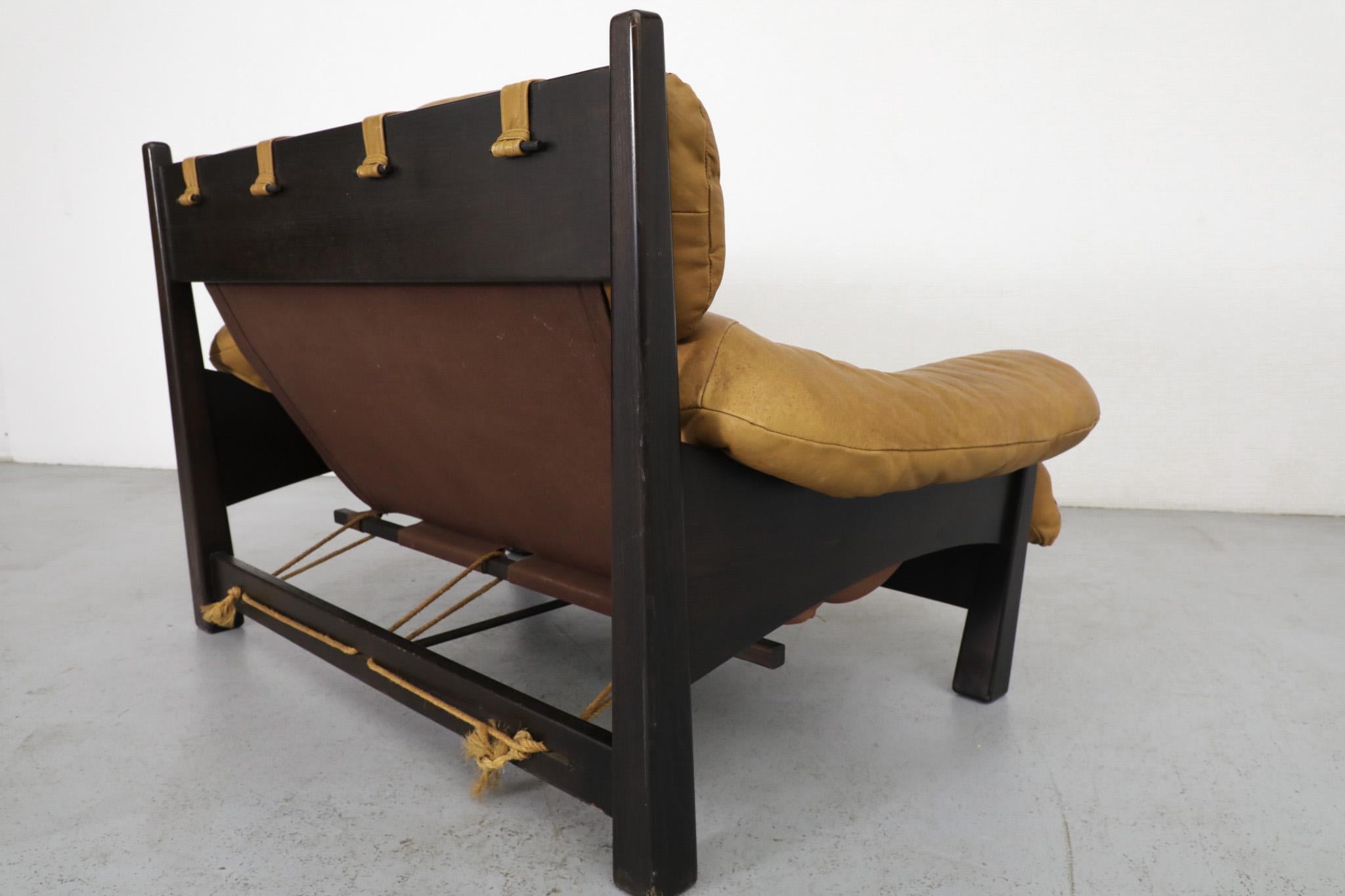 Percival Lafer Style Leather Loveseat Sofa by Gerard van den Berg for Montis 5